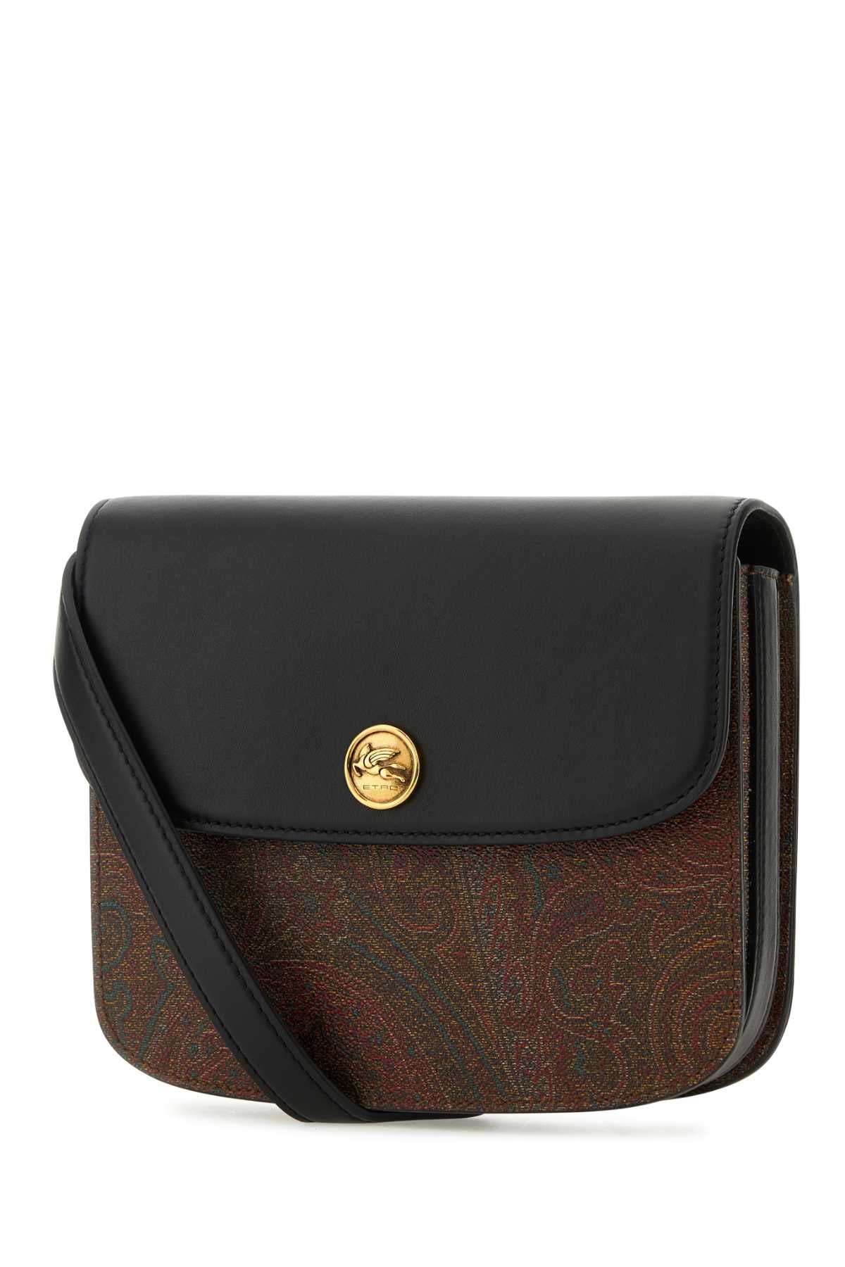 Etro Women Multicolor Canvas And Leather Large Essential Crossbody Bag
