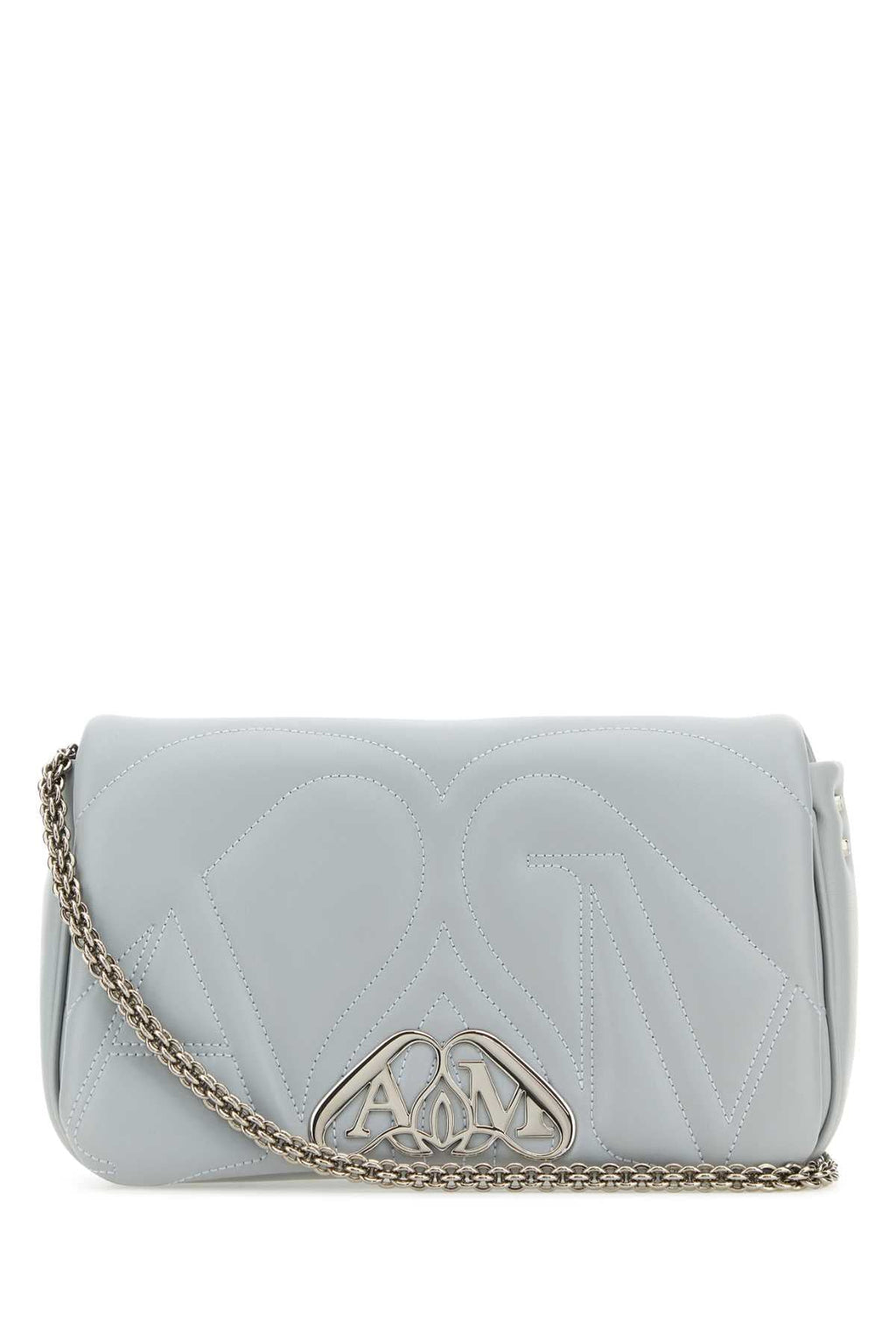 Alexander Mcqueen Women Powder Blue Leather Small Seal Shoulder Bag
