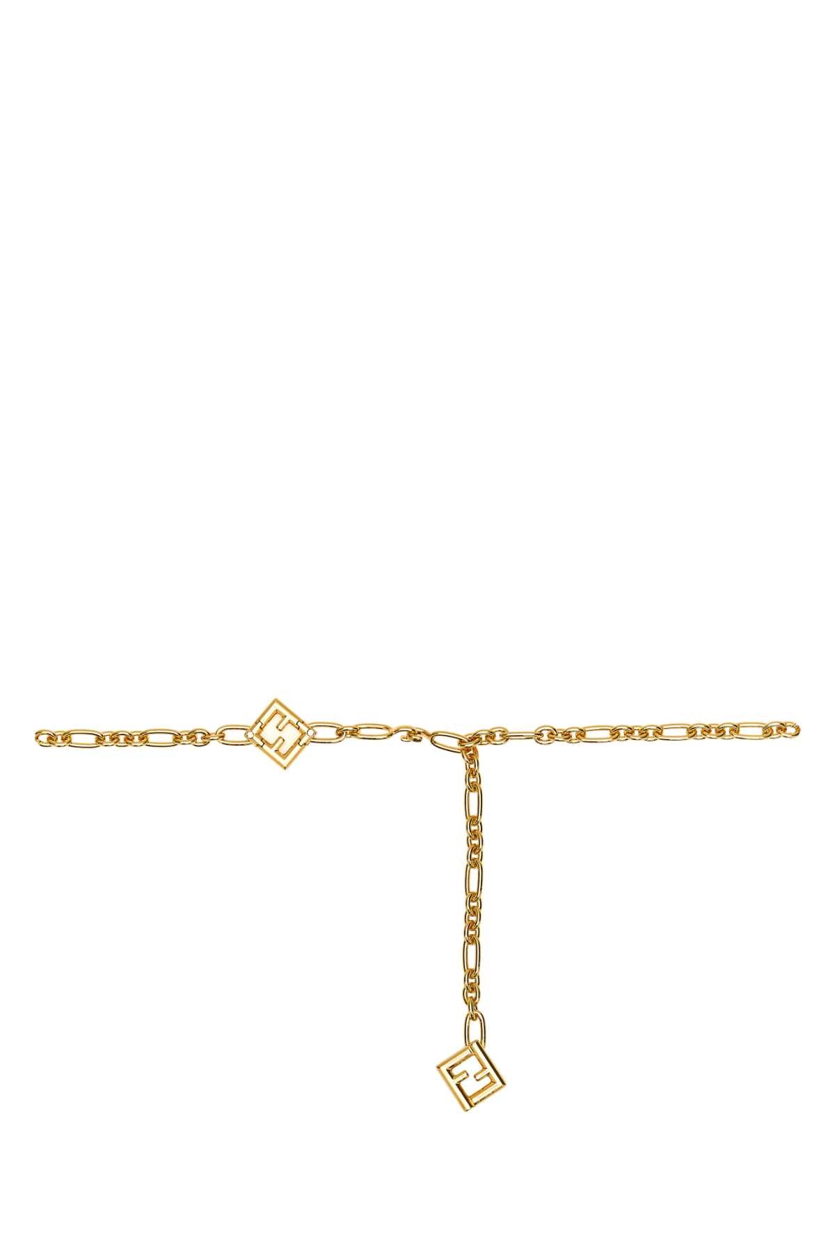 Fendi Women Golden Metal Belt