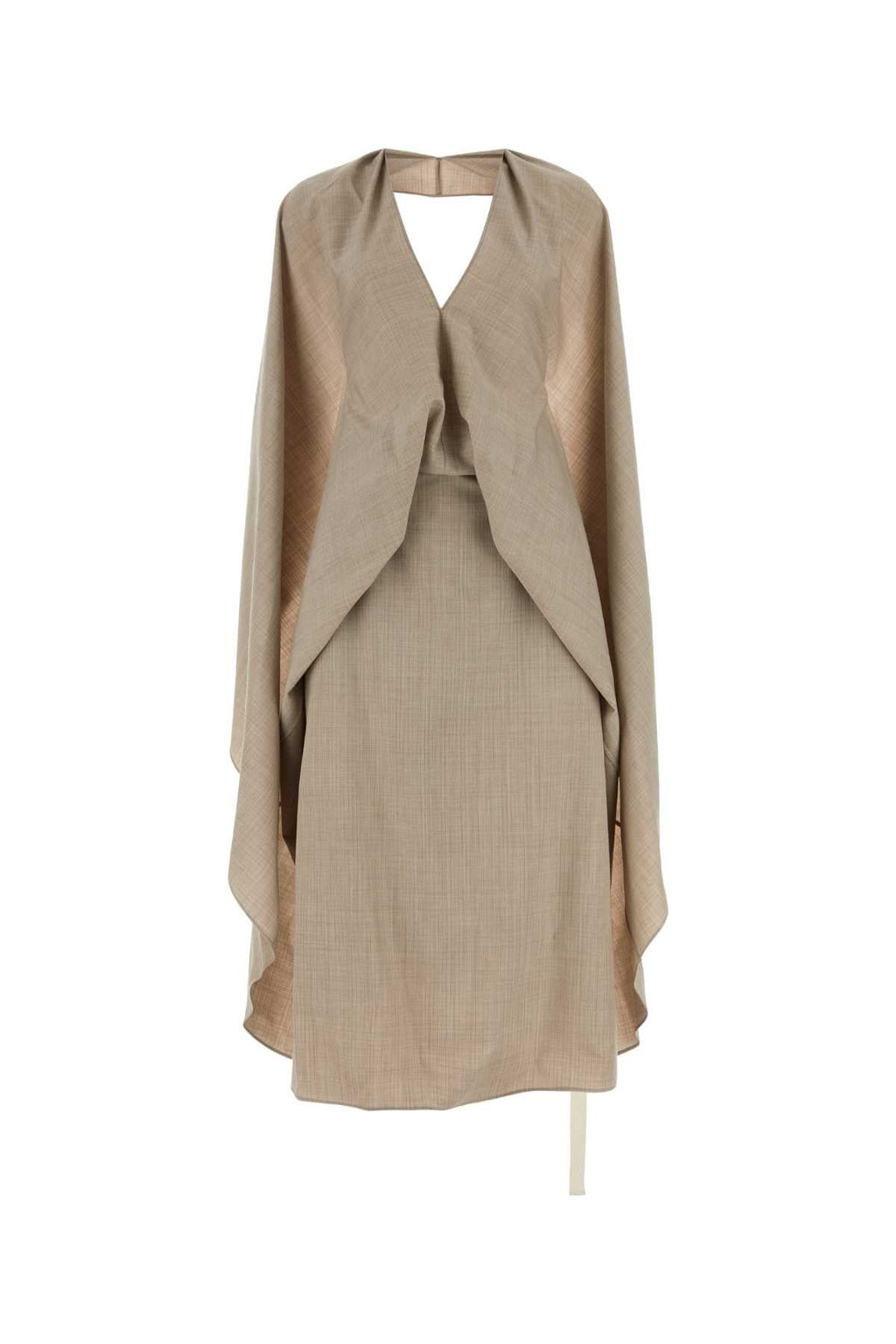Fendi Women Cappuccino Flannel Dress