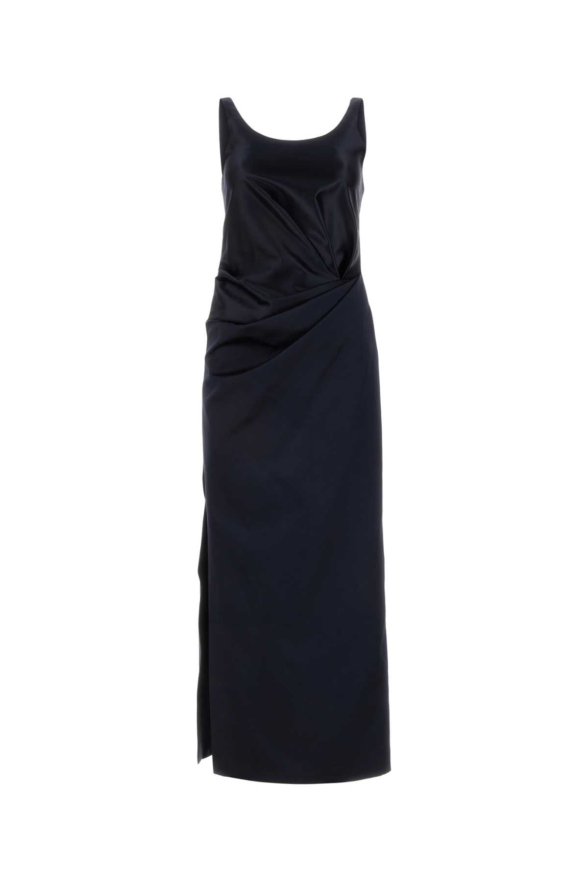 Fendi Women Midnight Blue Satin Dress