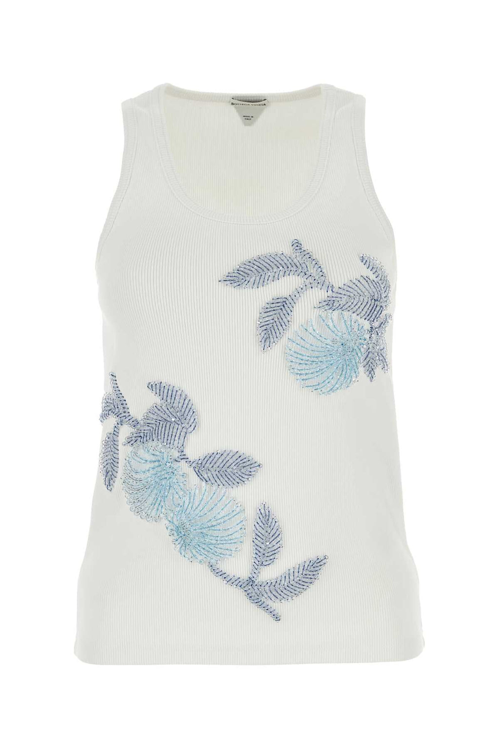 Bottega Veneta Women White Stretch Cotton Tank Top