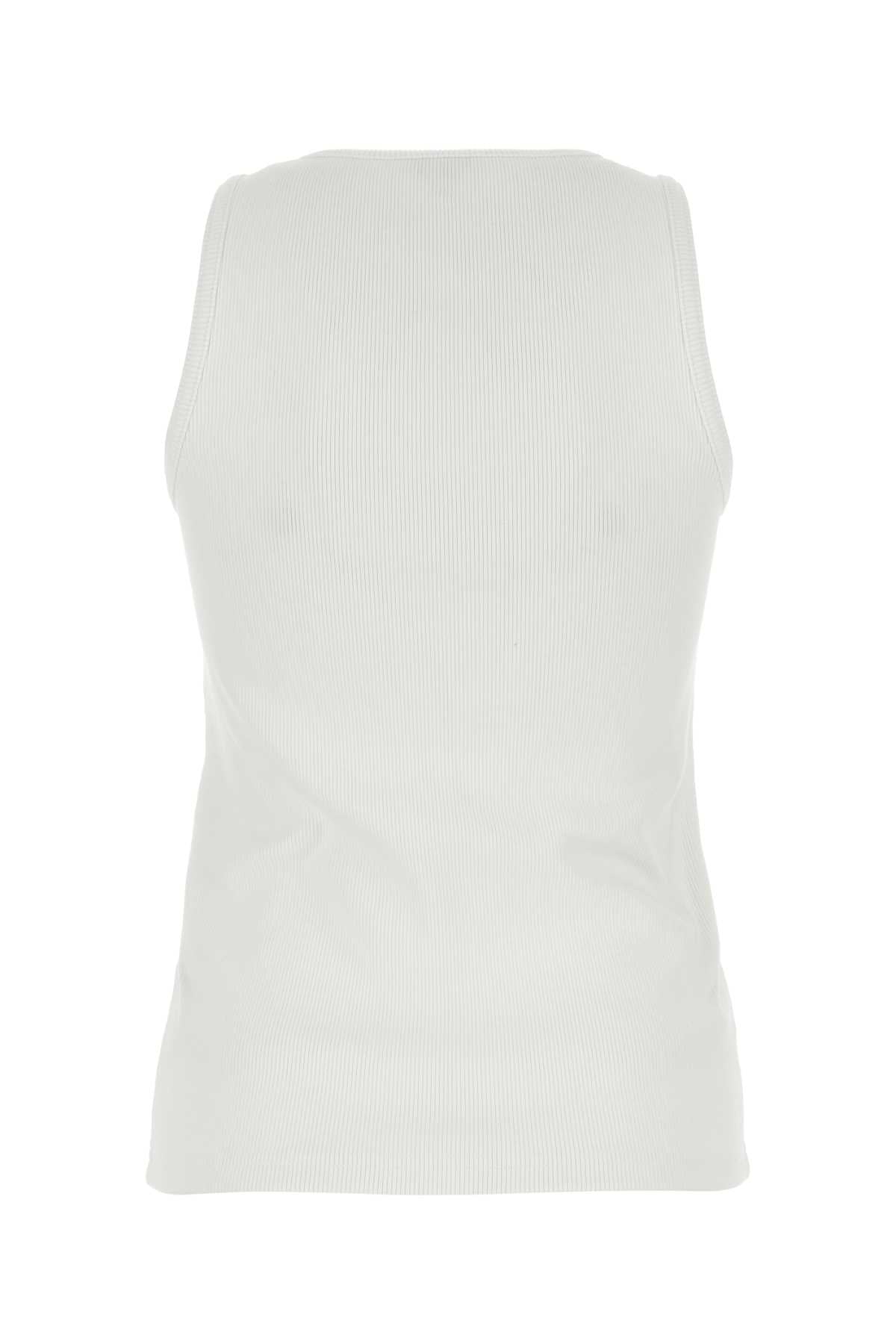 Bottega Veneta Women White Stretch Cotton Tank Top