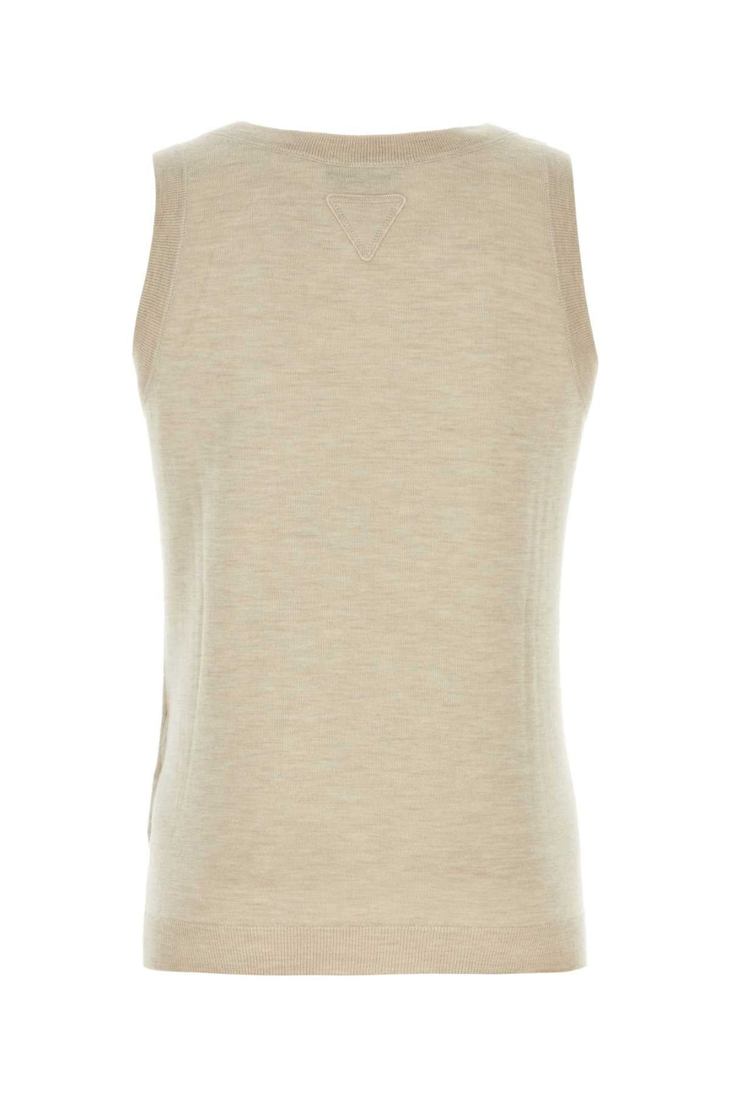 Prada Men Melange Sand Cashmere Tank Top