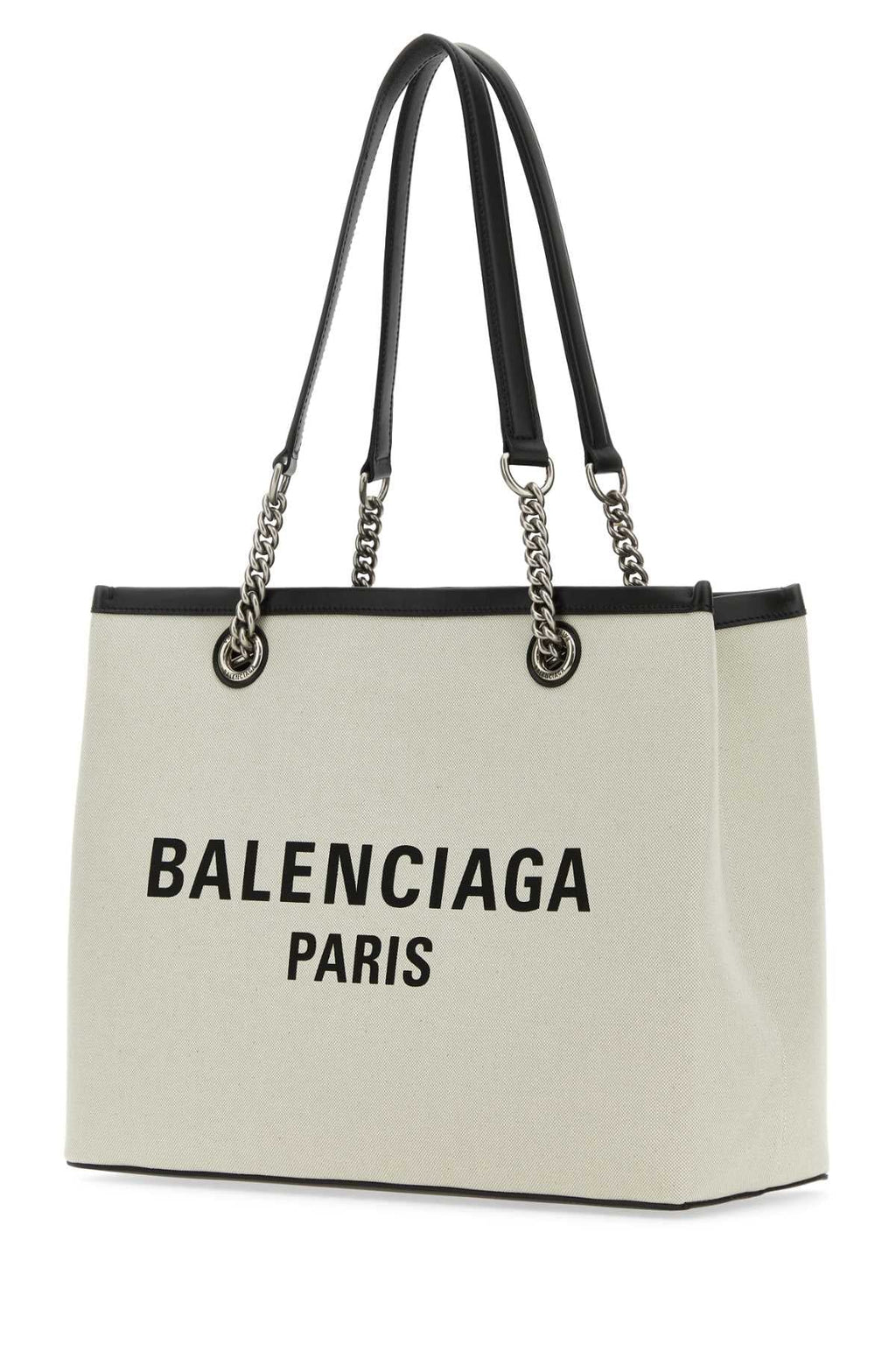 Balenciaga Women Ivory Canvas M Duty Free Shopping Bag