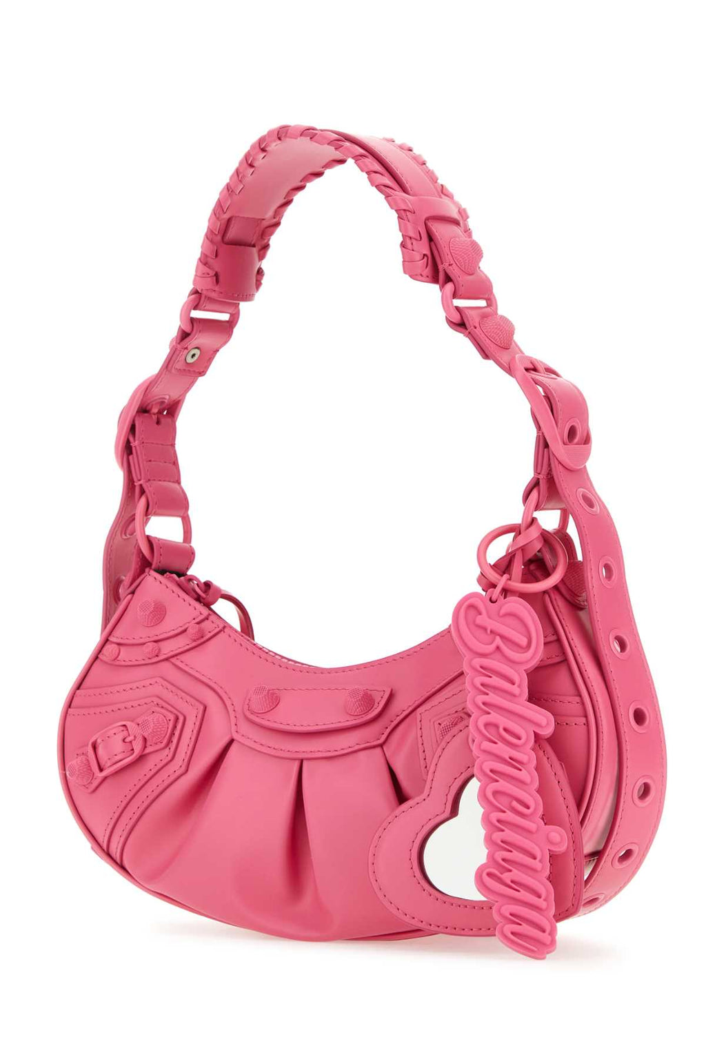 Balenciaga Women Fuchsia Leather Le Cagole Xs Shoulder Bag