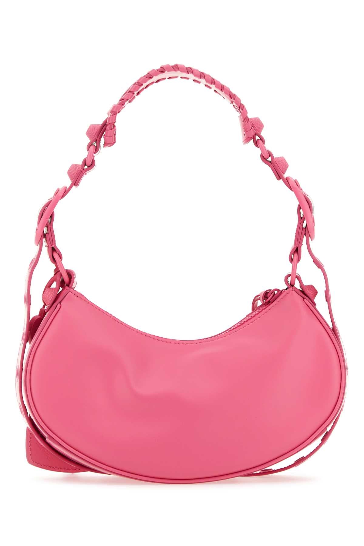 Balenciaga Women Fuchsia Leather Le Cagole Xs Shoulder Bag