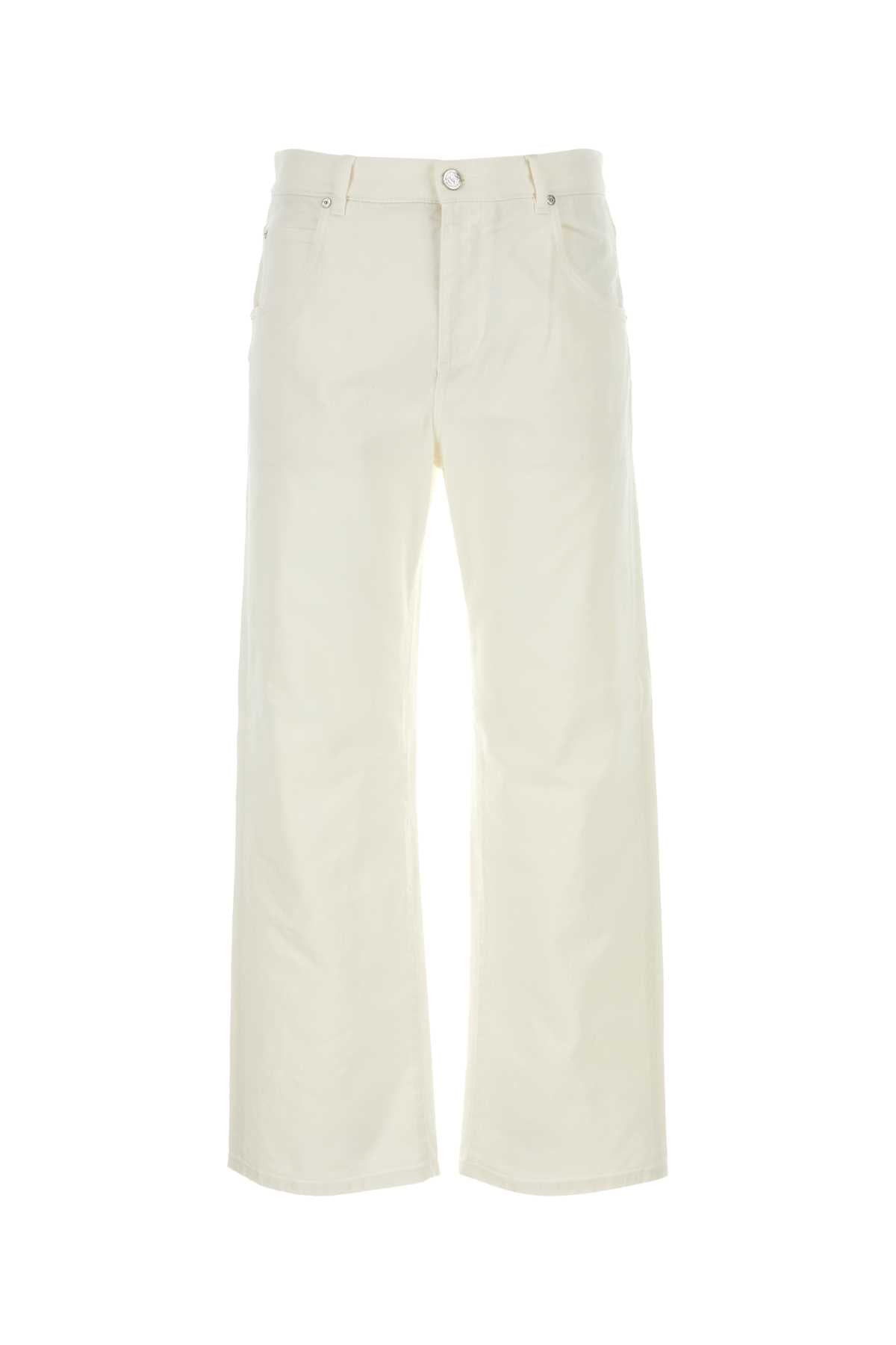 Etro Men Ivory Stretch Denim Jeans