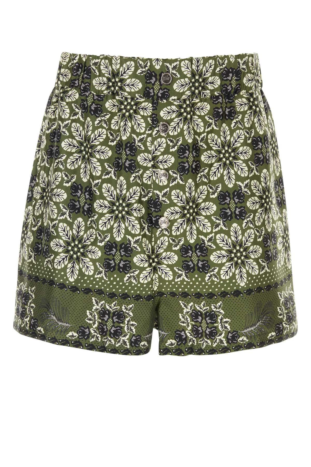 Etro Men Printed Silk Bermuda Shorts