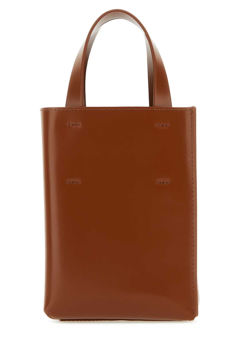 Marni Women Brown Leather Nano Museo Handbag