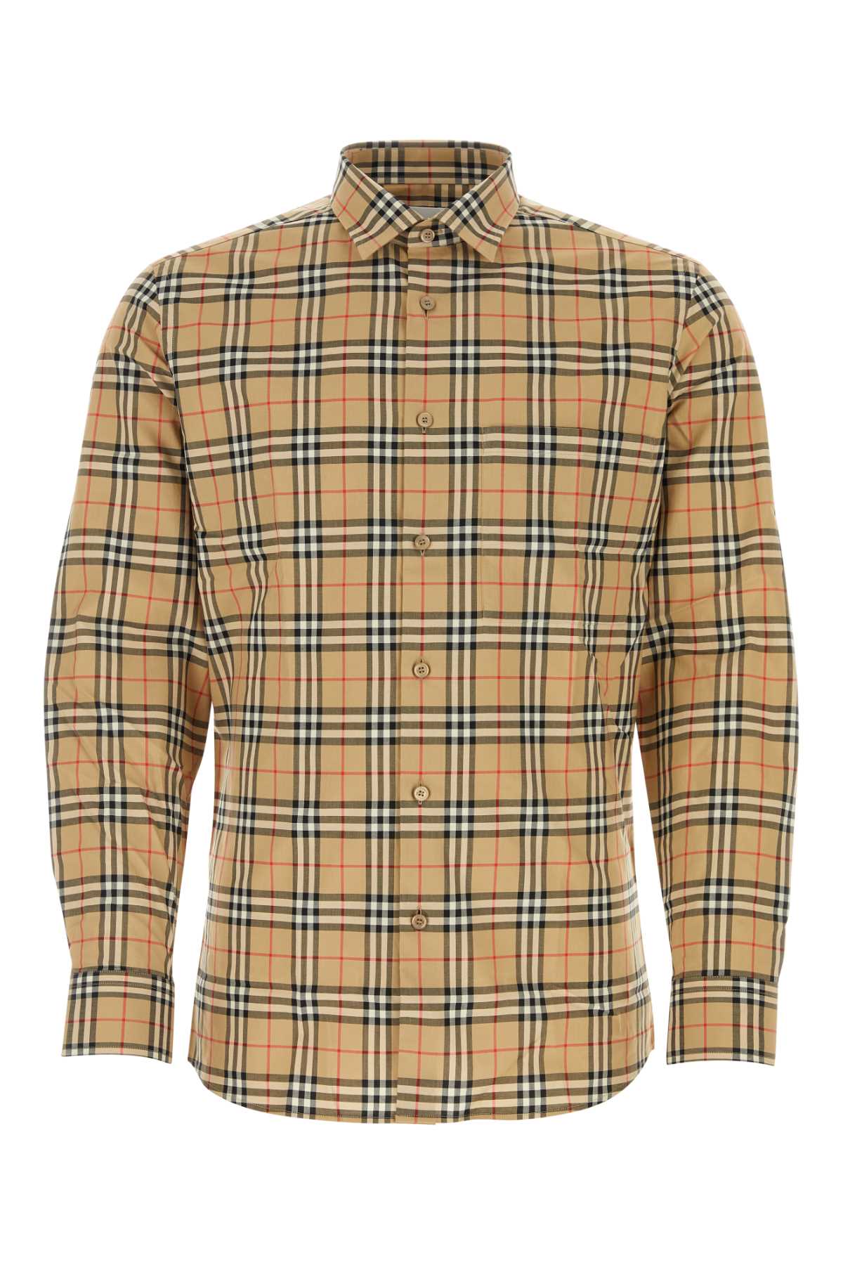 Burberry Men Embroidered Poplin Shirt