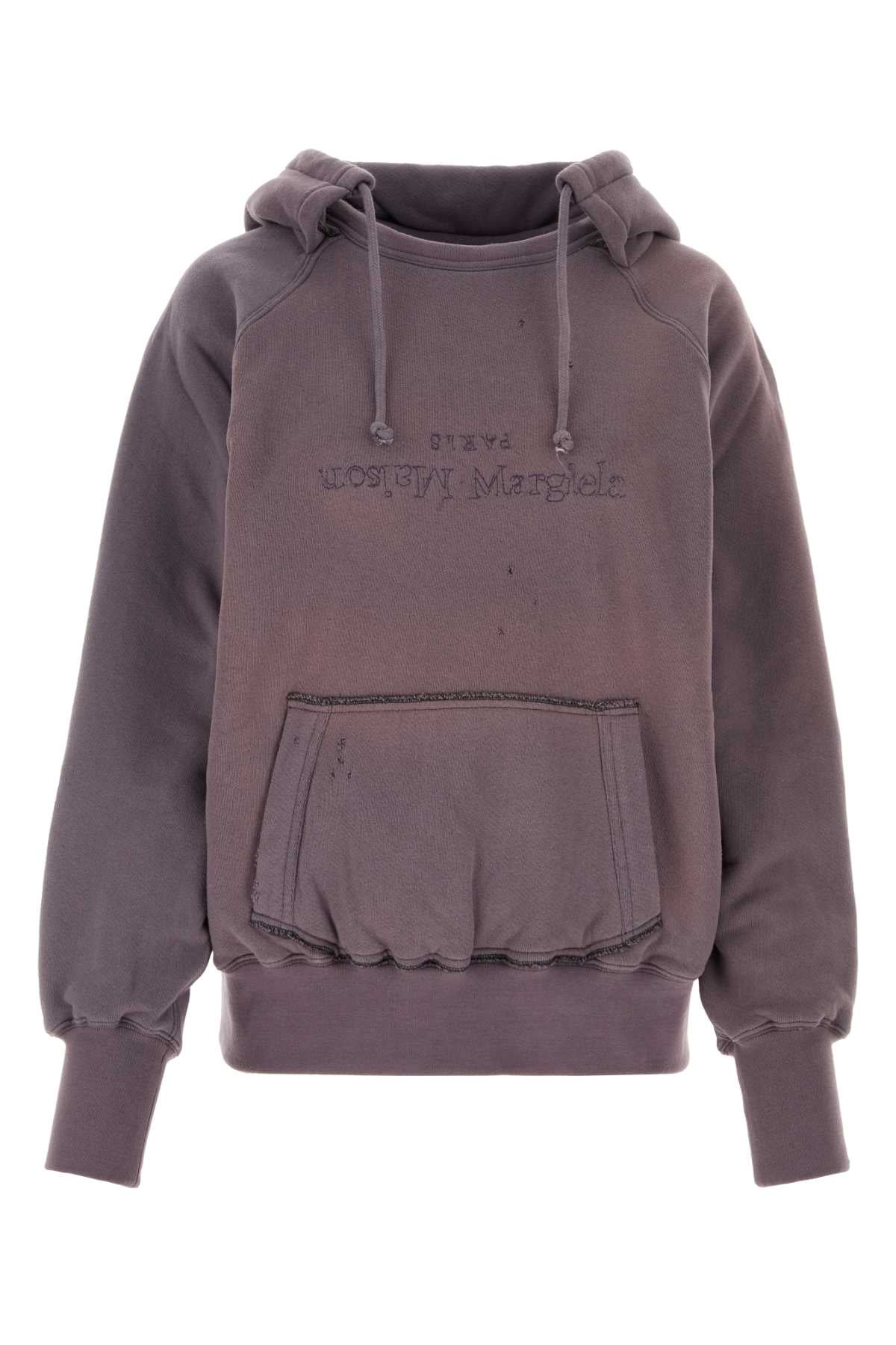 Maison Margiela Women Purple Cotton Sweatshirt