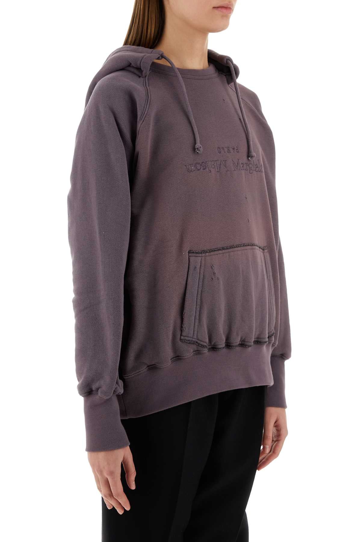 Maison Margiela Women Purple Cotton Sweatshirt