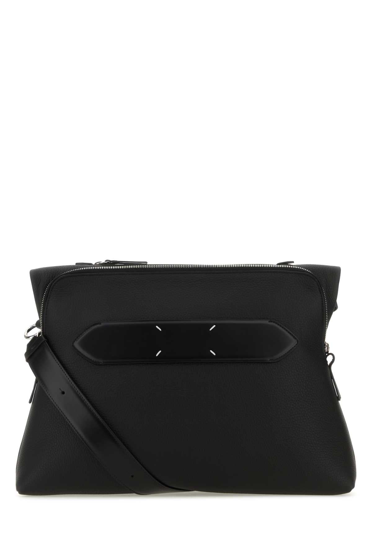 Maison Margiela Men Black Leather Crossbody Bag