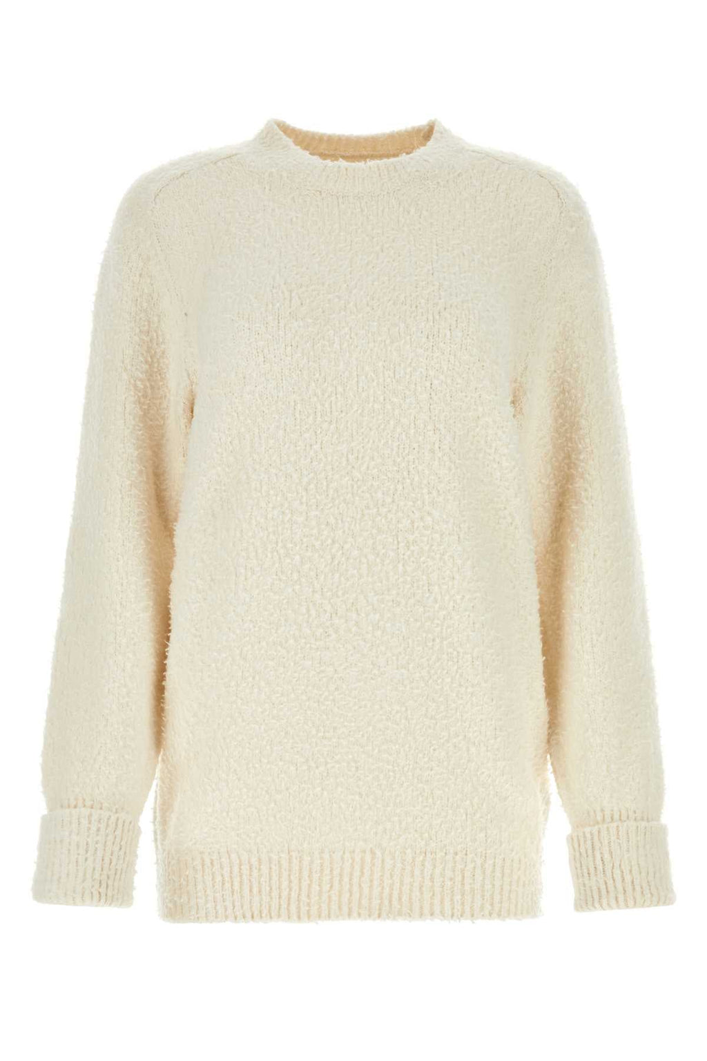 Maison Margiela Women Ivory Cotton Blend Sweater