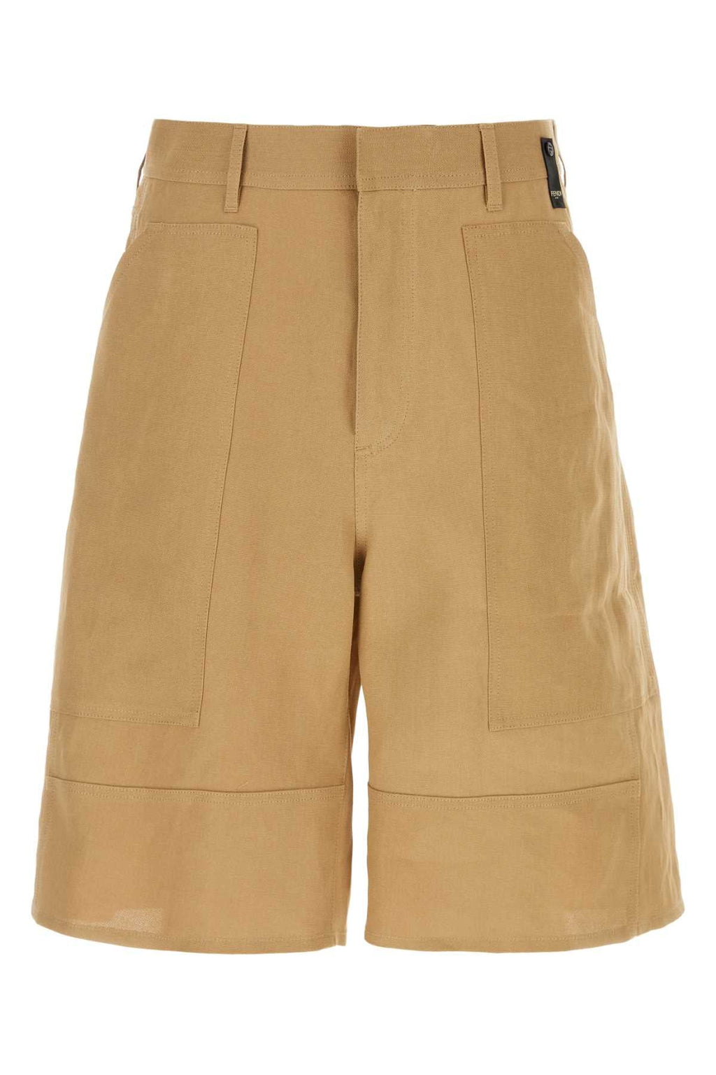 Fendi Men Camel Paper Bermuda Shorts