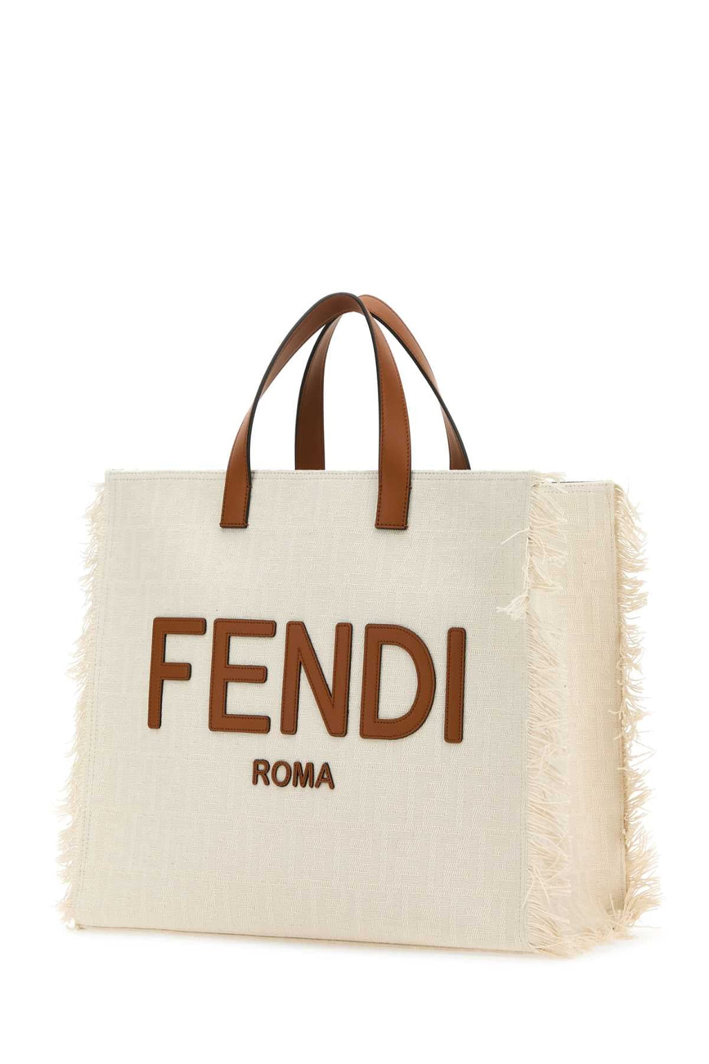 Fendi Men Embroidered Jacquard Ff Shopper Shopping Bag