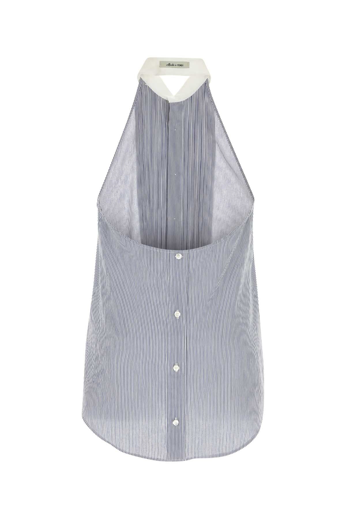 Fendi Men Embroidered Viscose Blend Shirt