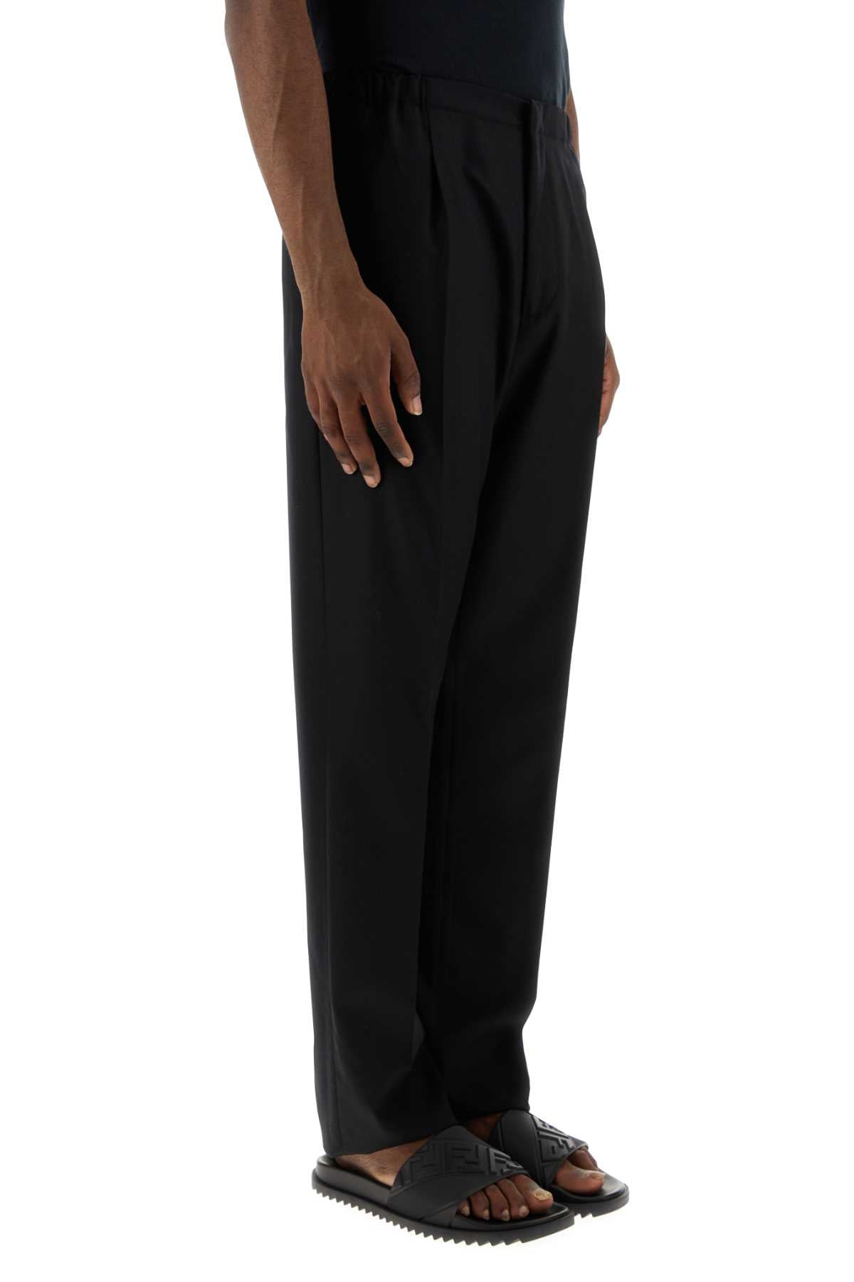 Fendi Men Black Wool Pant