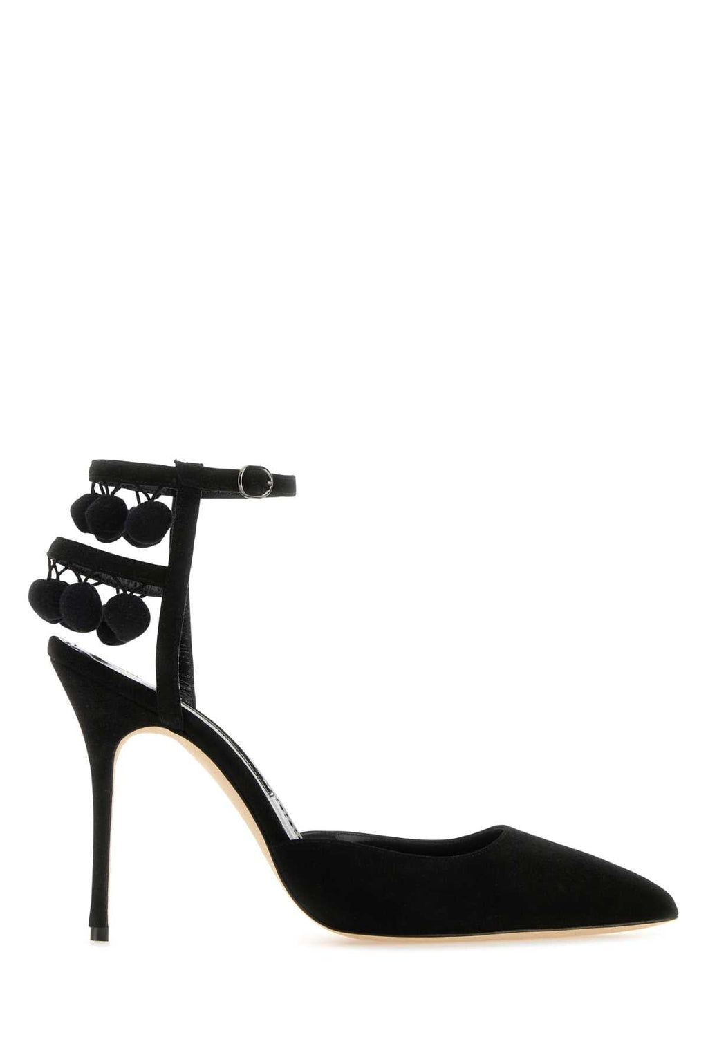 Manolo Blahnik Women Black Suede Tumusami Pumps