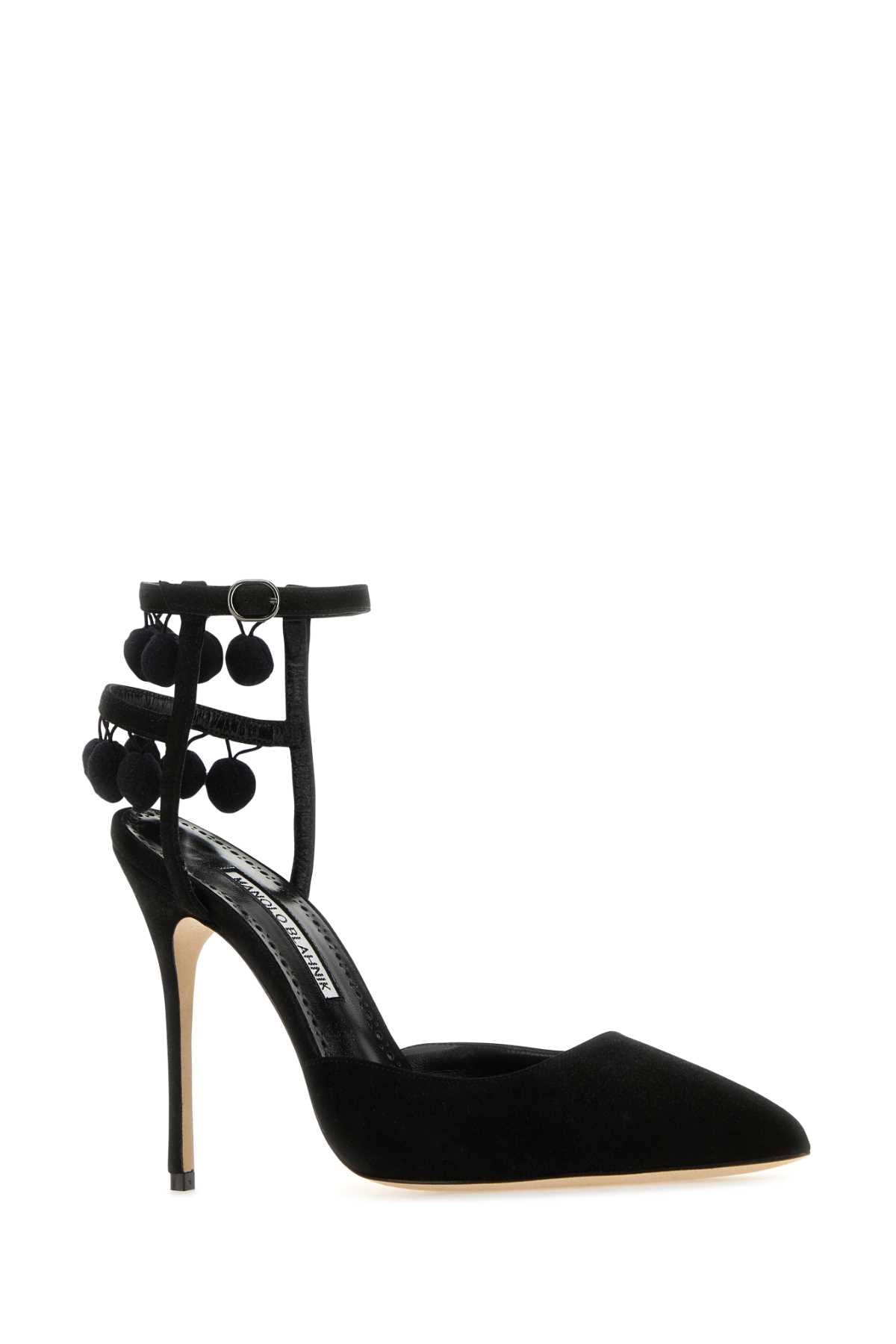 Manolo Blahnik Women Black Suede Tumusami Pumps