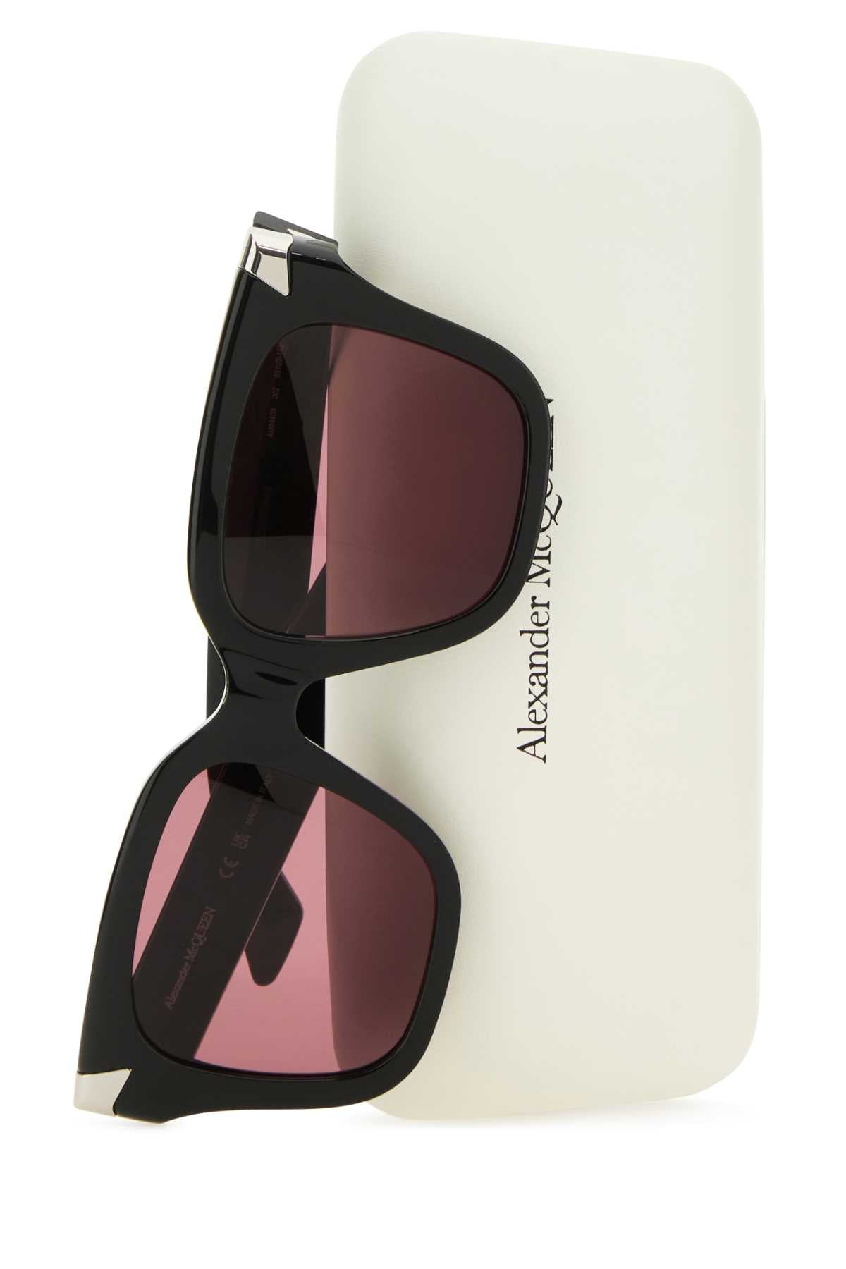 Alexander Mcqueen Women Black Acetate Punk Rivet Sunglasses