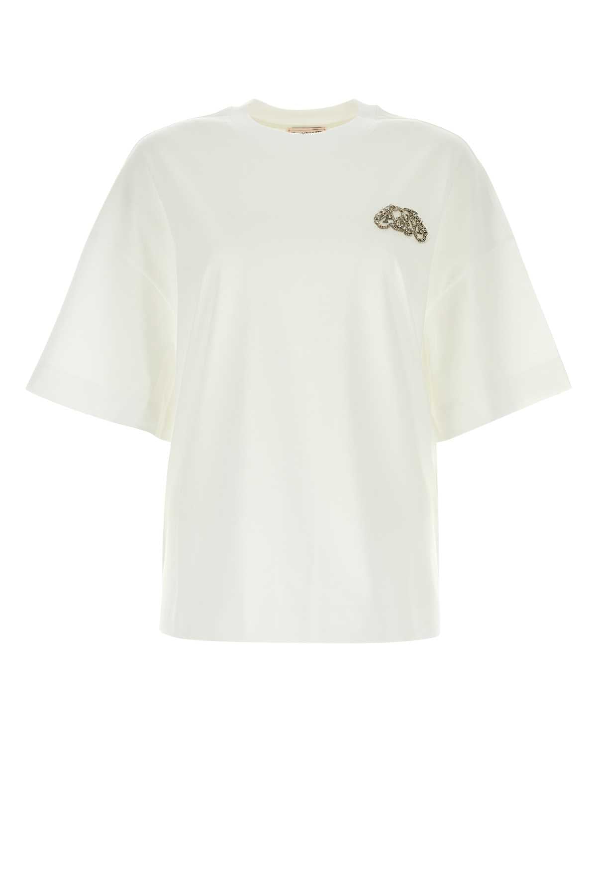 Alexander Mcqueen Women White Cotton Oversize T-Shirt