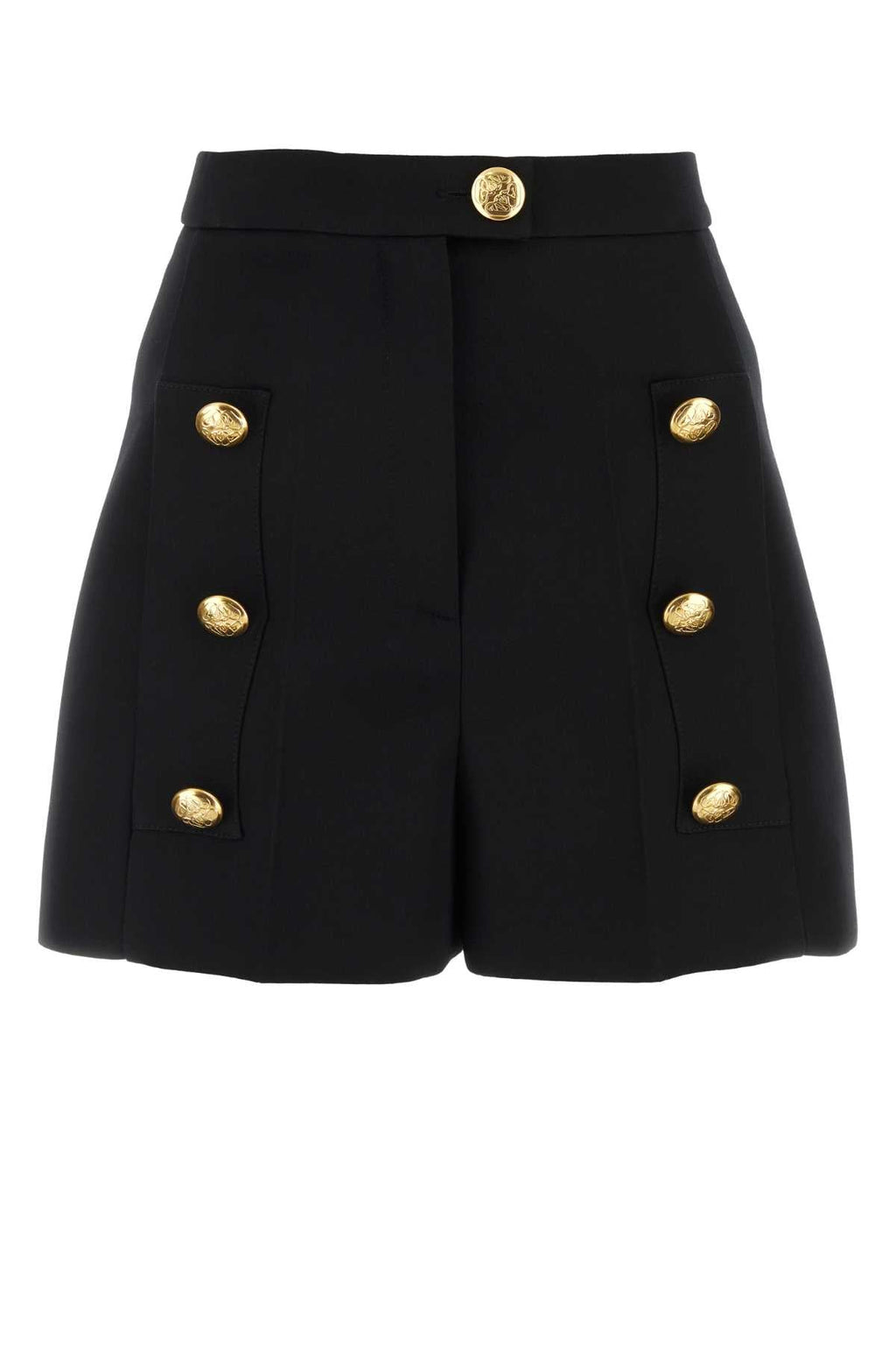 Alexander Mcqueen Women Black Wool Shorts