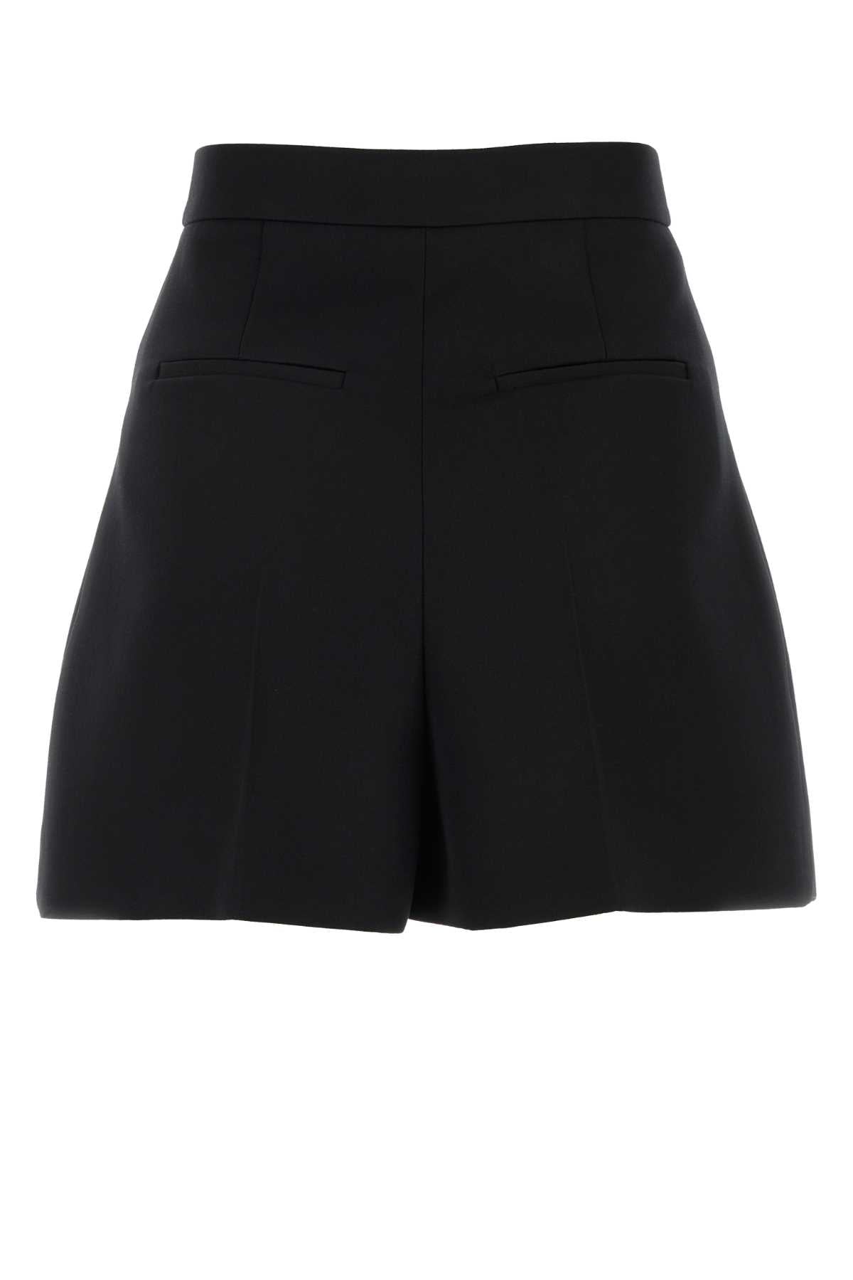 Alexander Mcqueen Women Black Wool Shorts