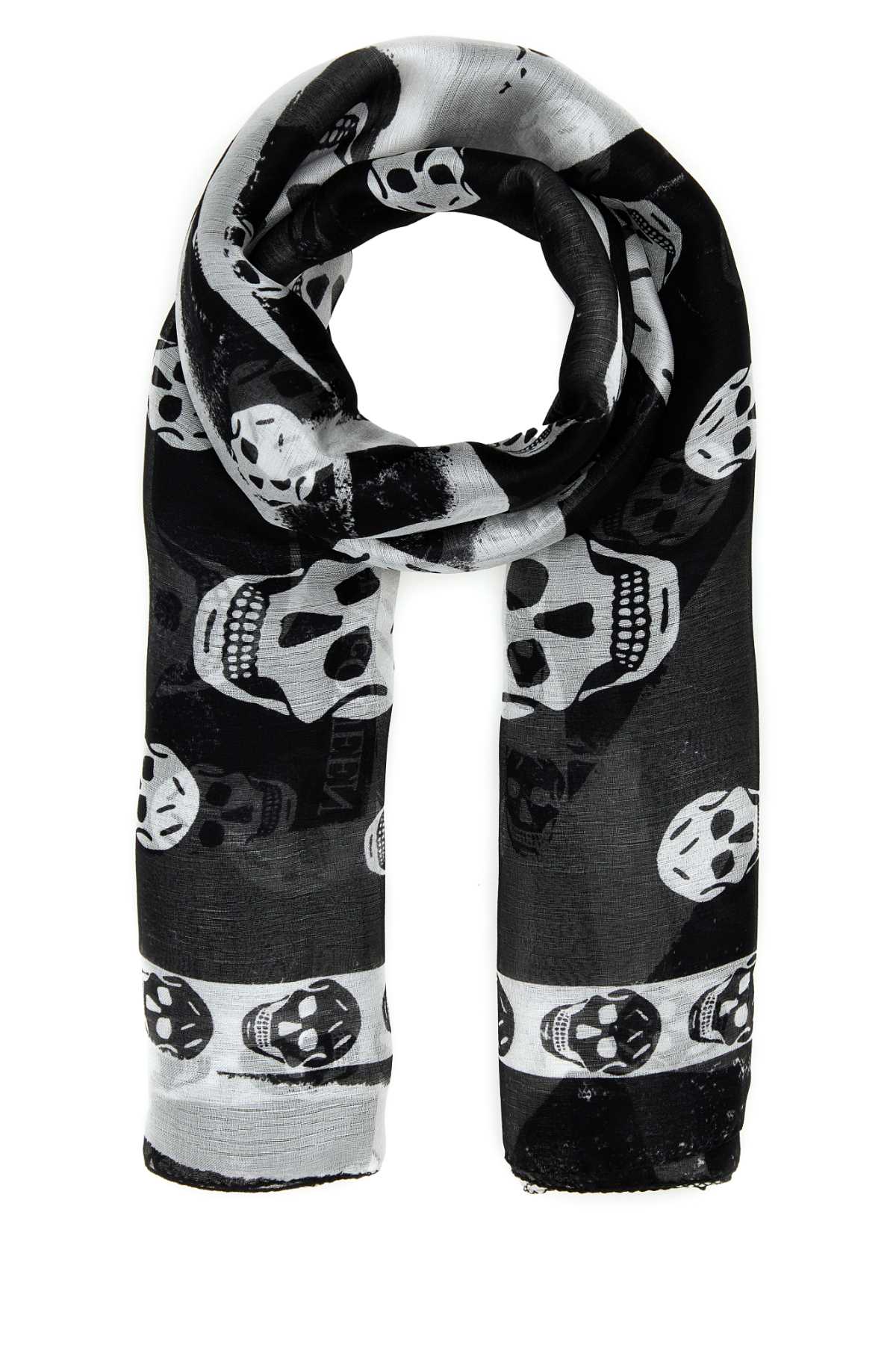 Alexander Mcqueen Women Printed Silk Foulard