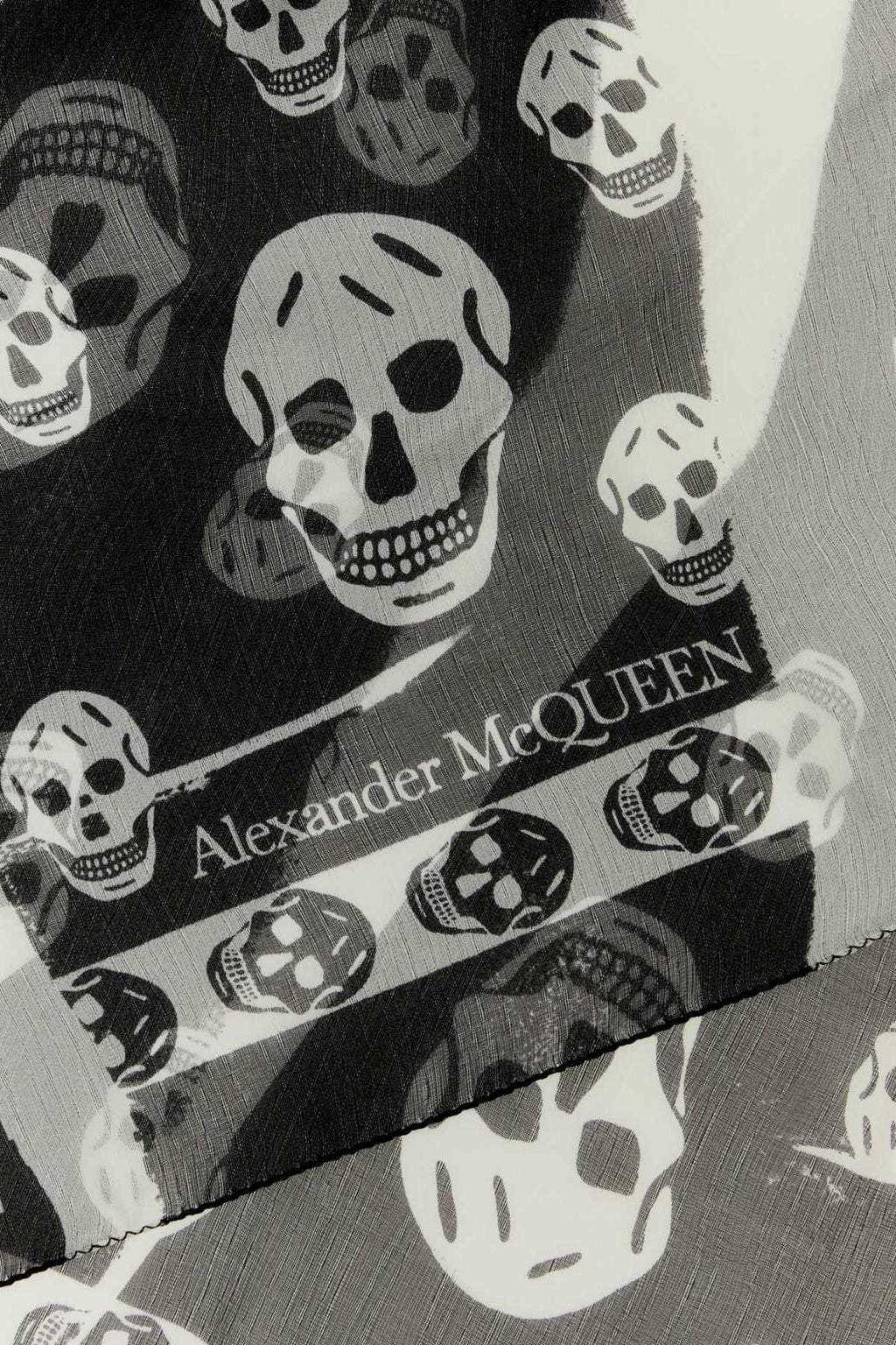Alexander Mcqueen Women Printed Silk Foulard