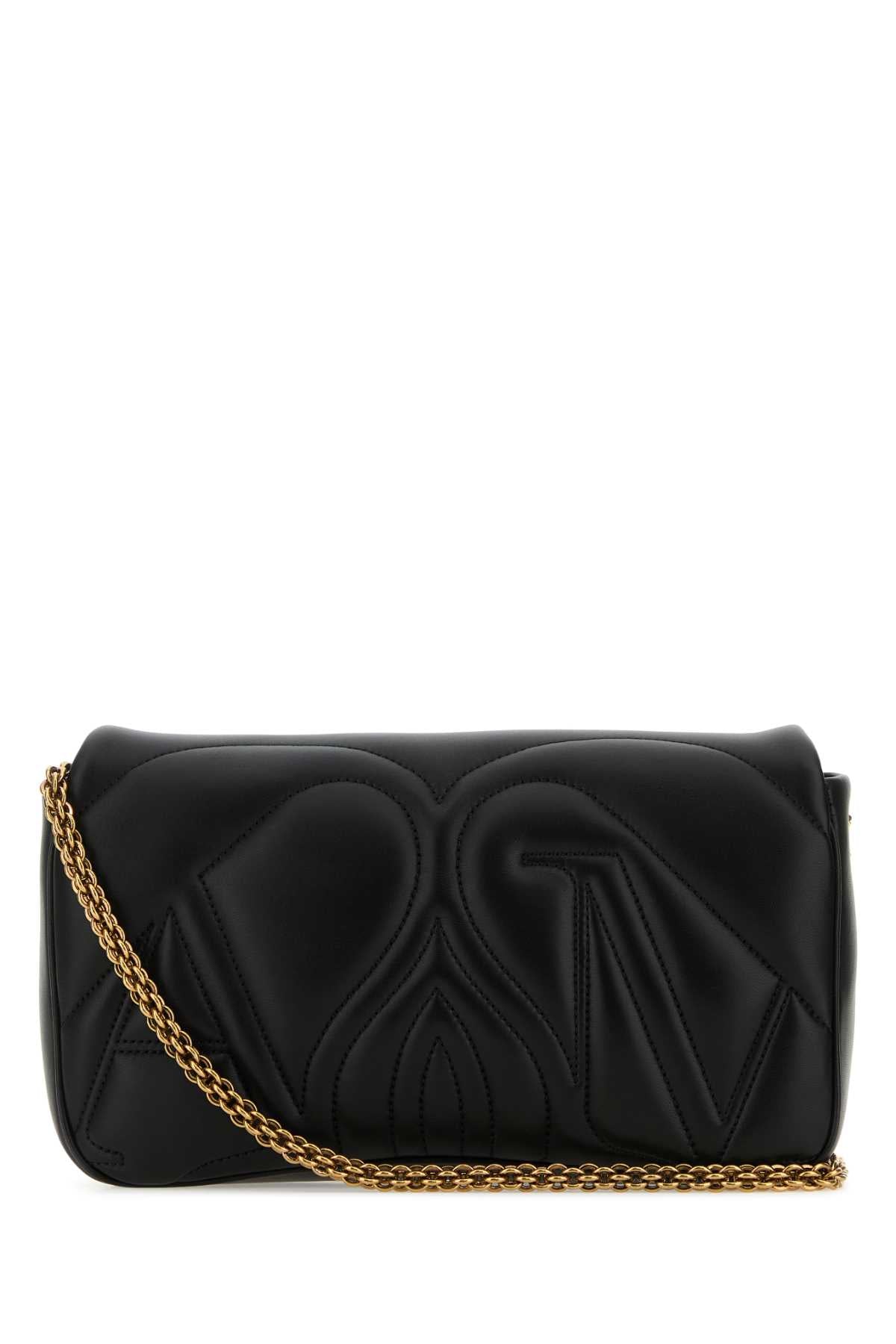 Alexander Mcqueen Women Black Leather Small Seal Shoulder Bag