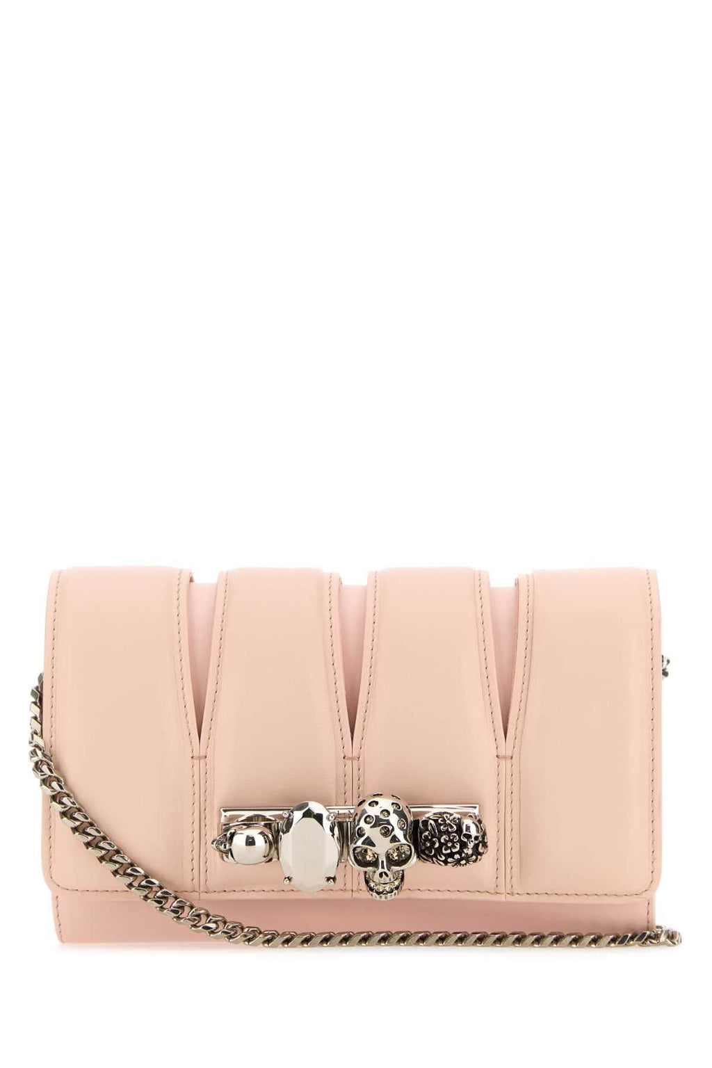 Alexander Mcqueen Women Pink Leather The Slash Clutch