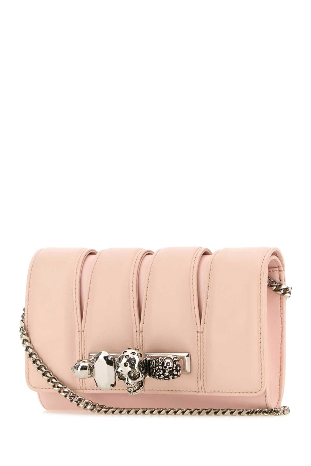 Alexander Mcqueen Women Pink Leather The Slash Clutch