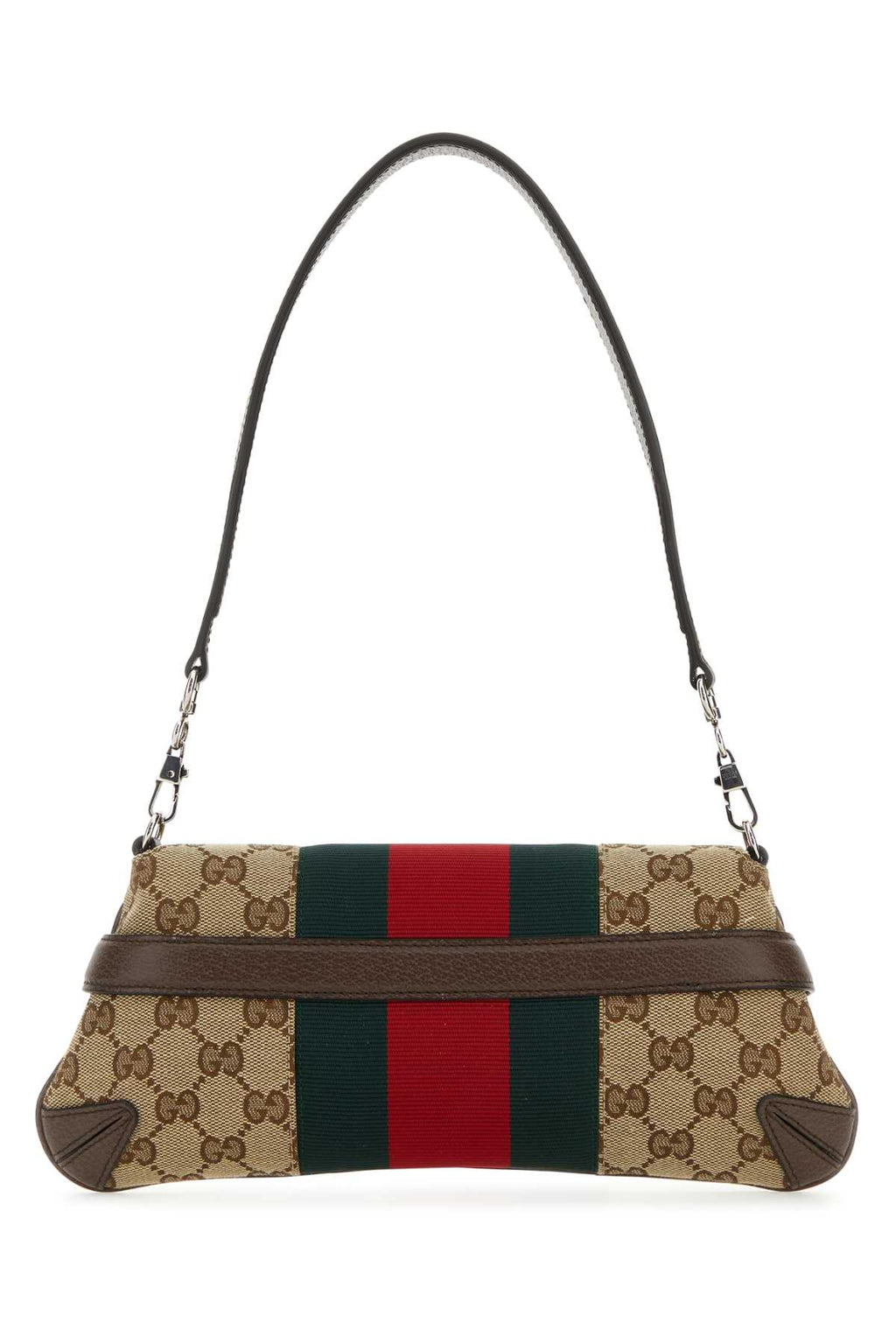 Gucci Women Original Gg Fabric Small Gucci Horsebit Chain Shoulder Bag