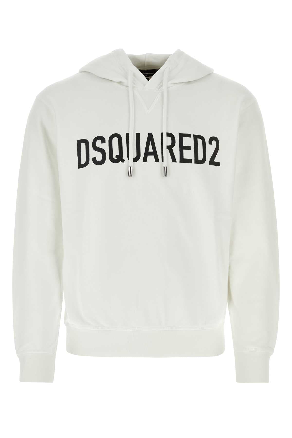 Dsquared Men White Cotton Sweatshirt