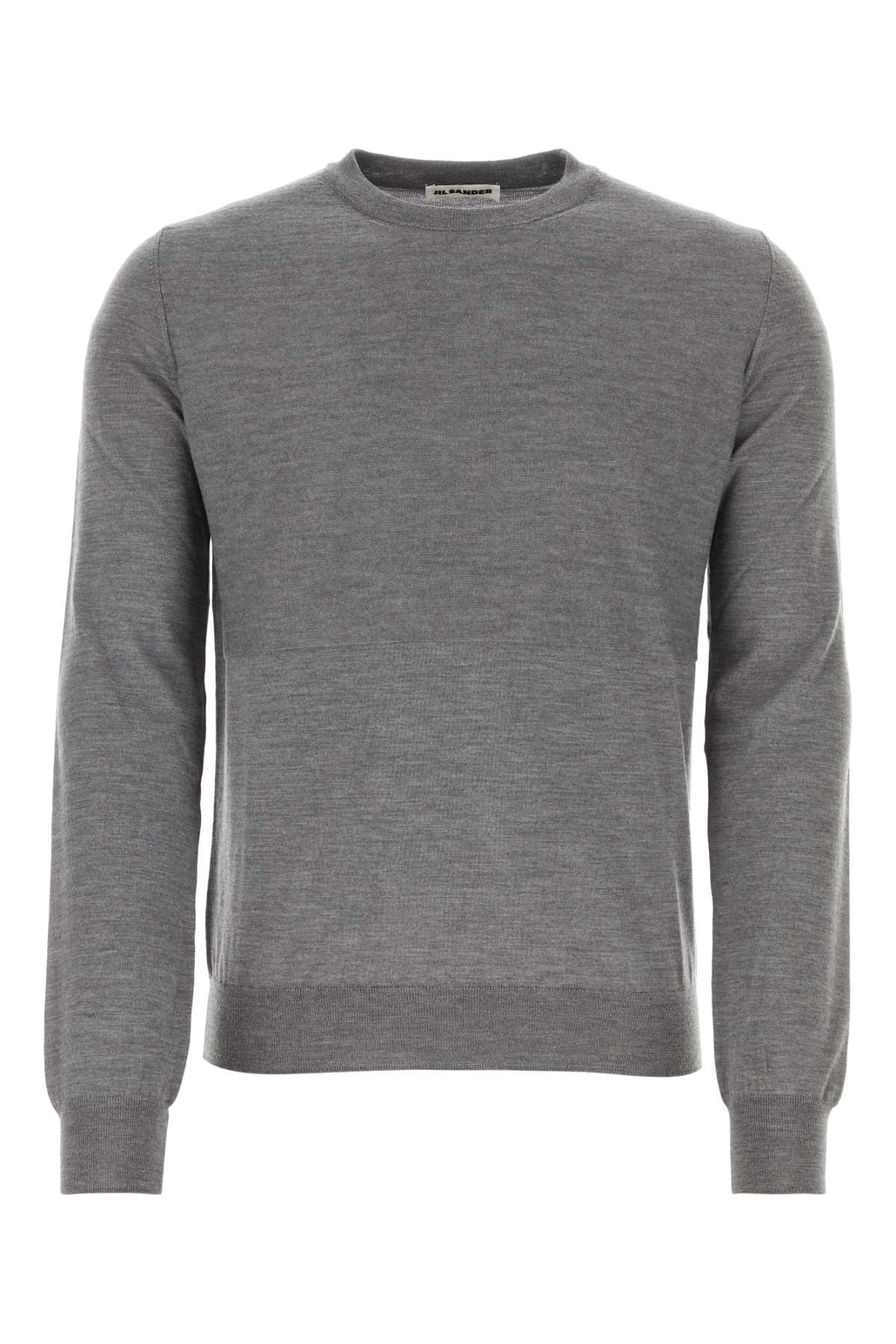 Jil Sander Men Grey Wool Sweater