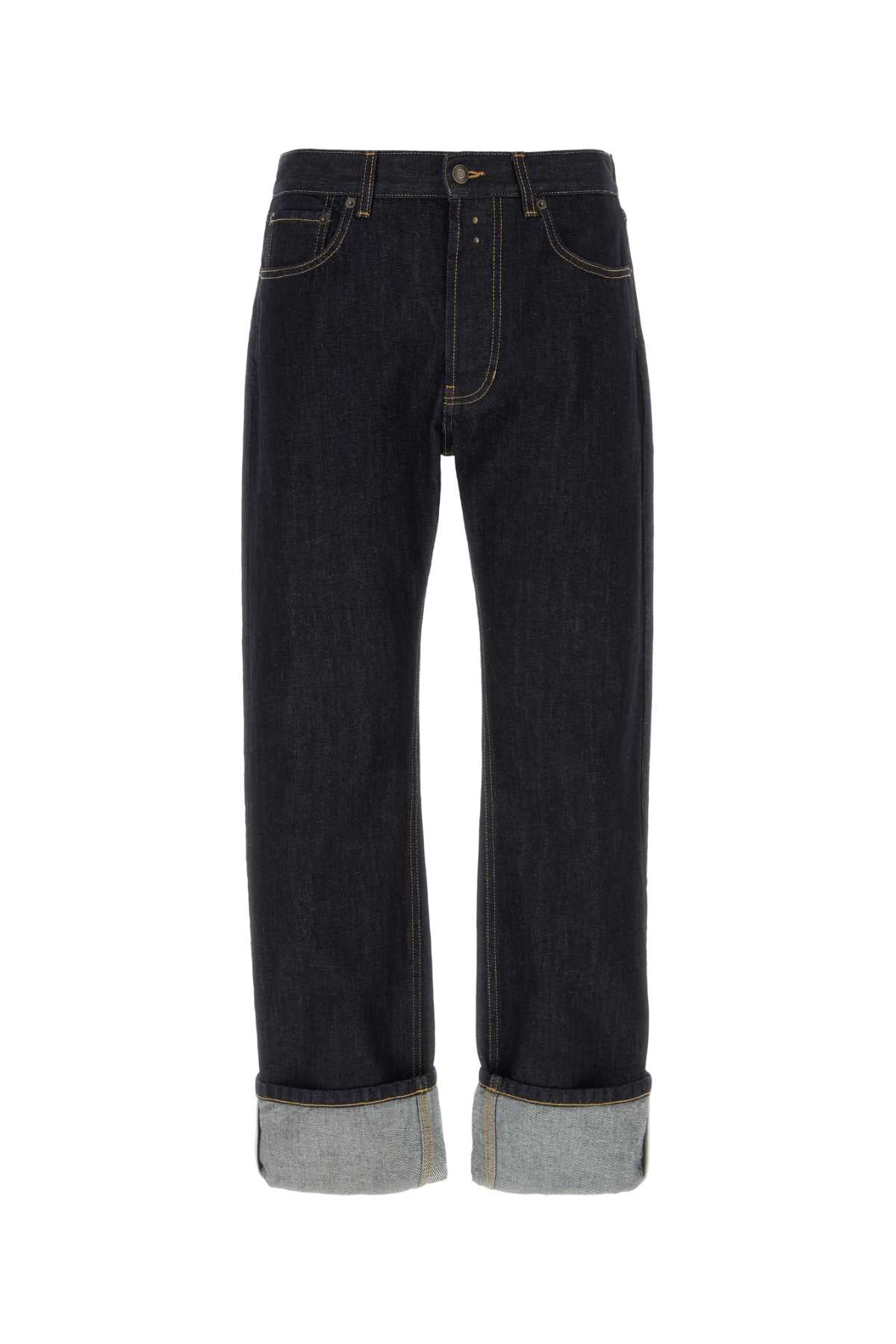 Alexander Mcqueen Men Dark Blue Denim Jeans