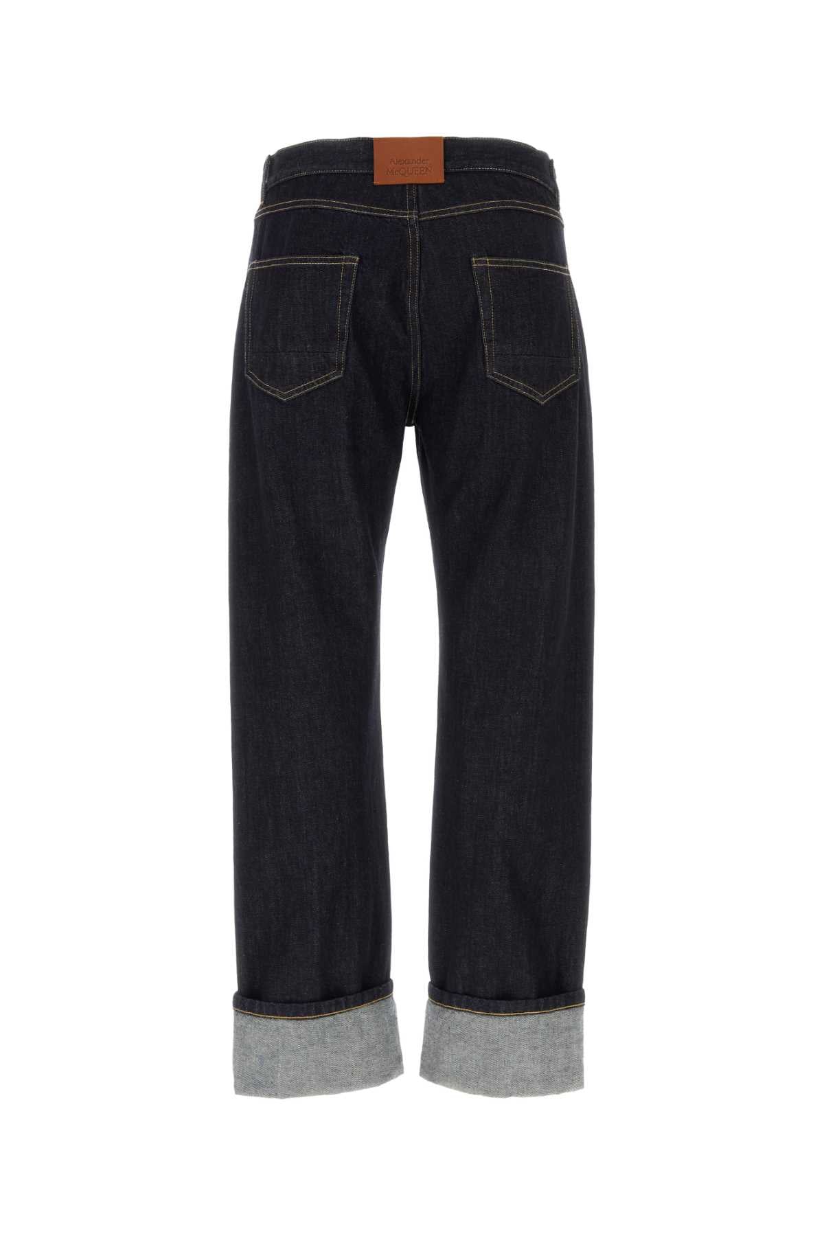 Alexander Mcqueen Men Dark Blue Denim Jeans