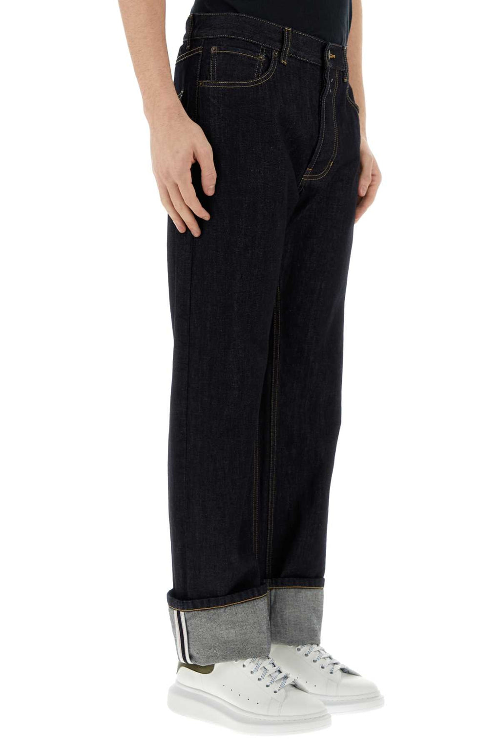 Alexander Mcqueen Men Dark Blue Denim Jeans