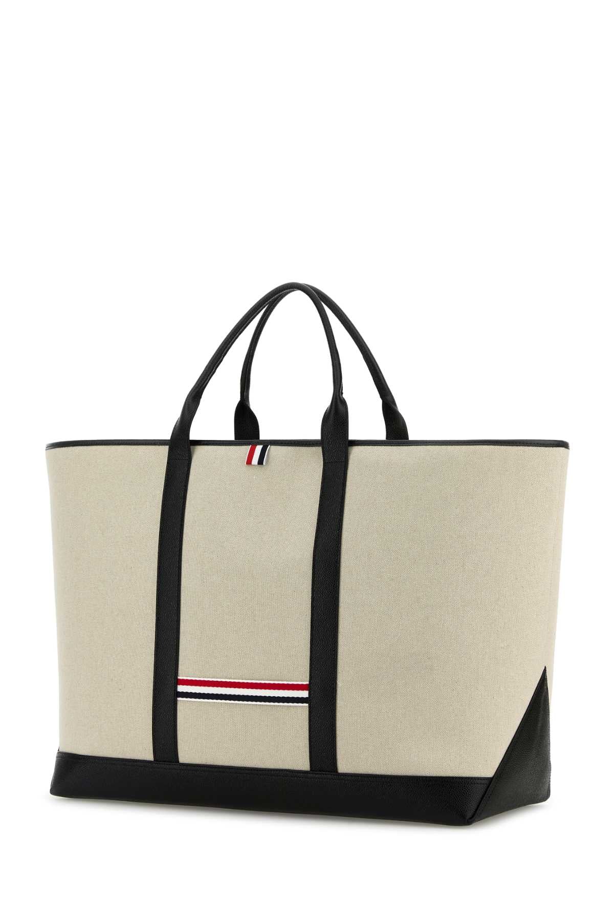 Thom Browne Men Sand Canvas Travel Bag