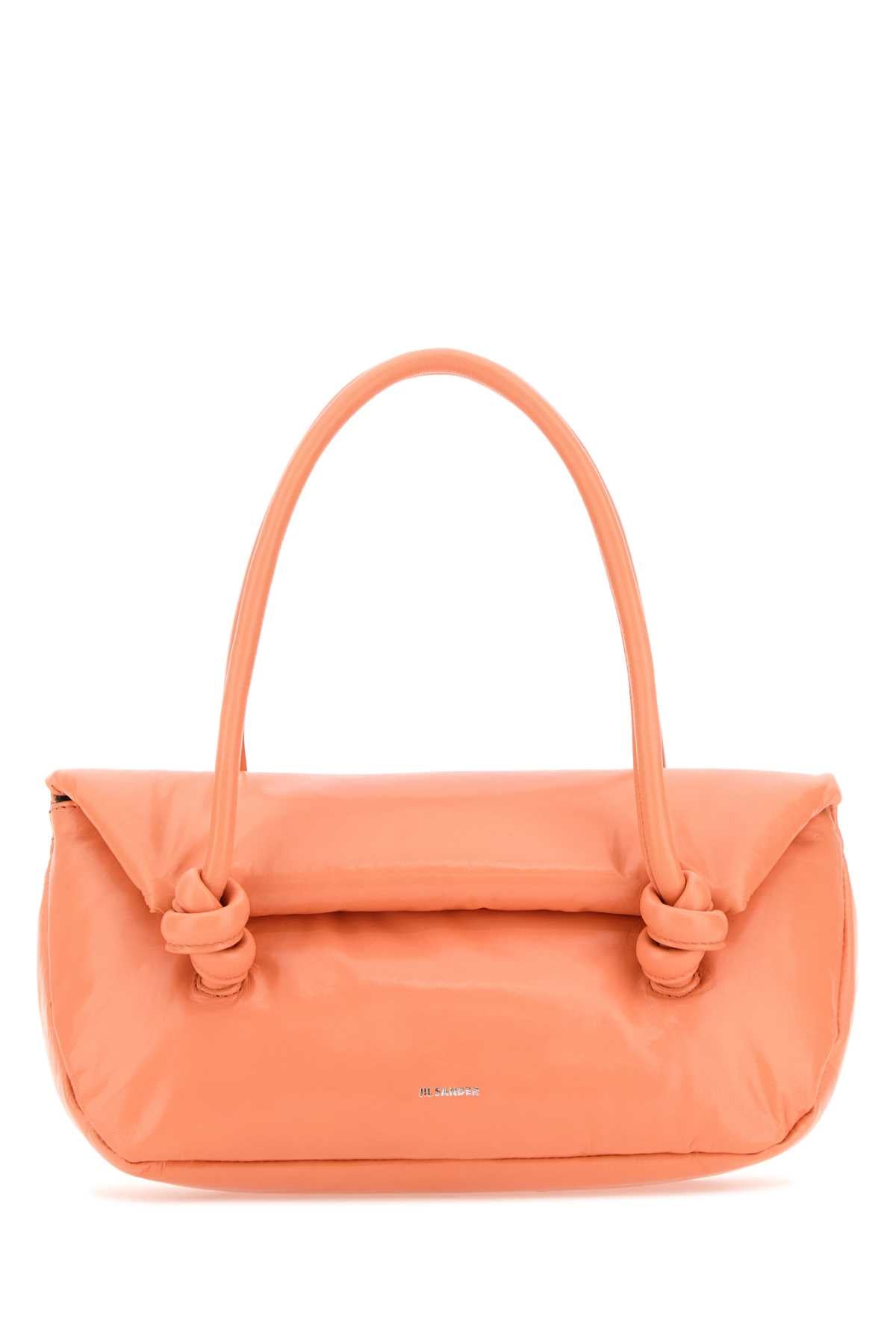 Jil Sander Women Peach Leather Small Knot Handle Handbag