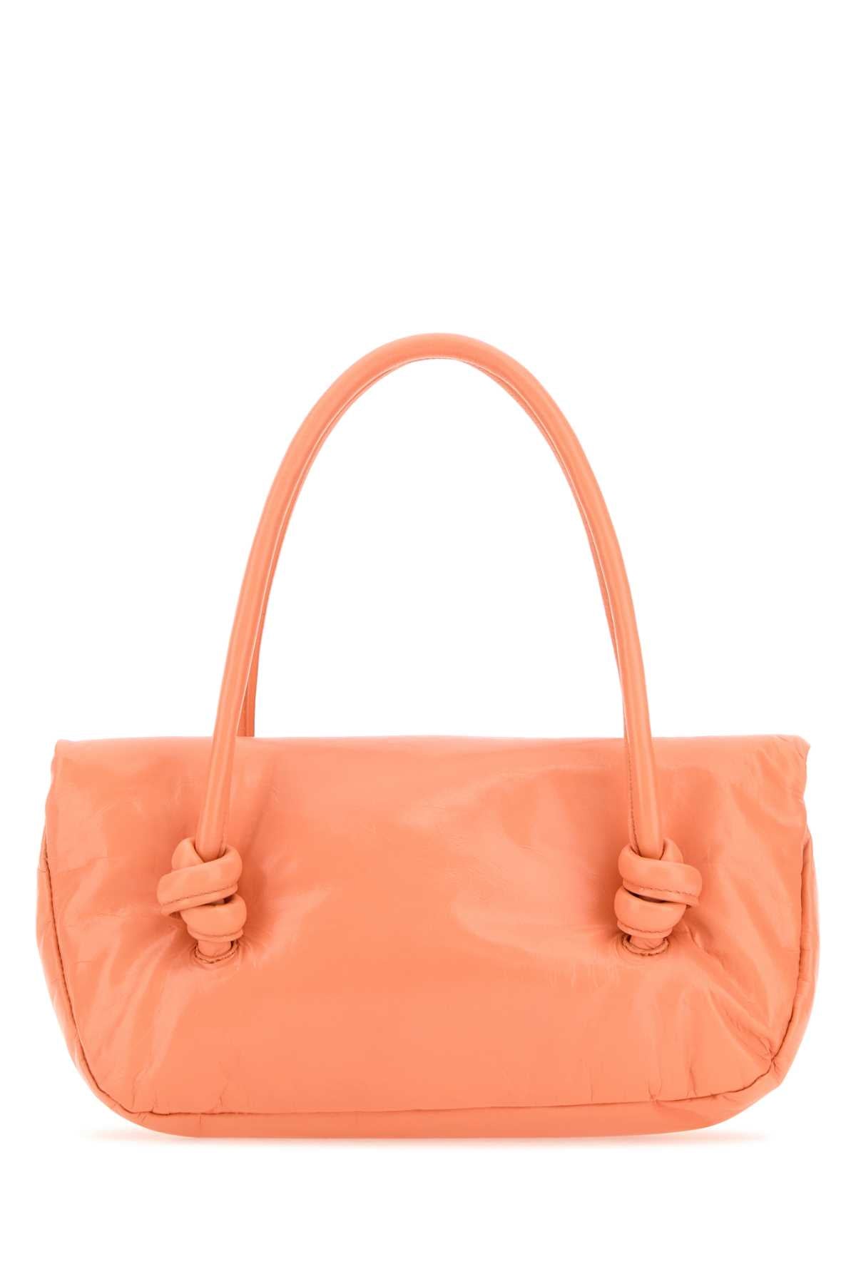 Jil Sander Women Peach Leather Small Knot Handle Handbag