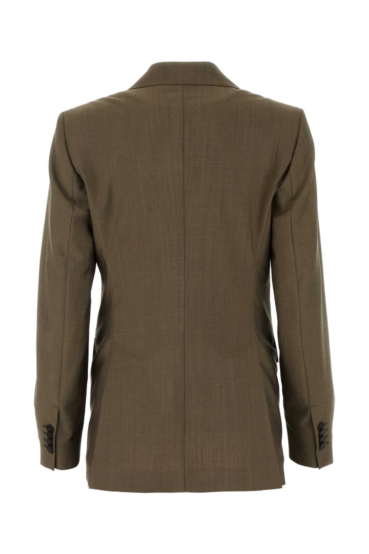 Max Mara Women Mud Wool Blend Apice Blazer