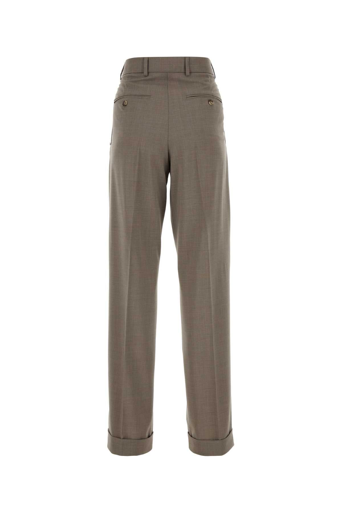 Sportmax Women Cappuccino Wool Ferito Pant