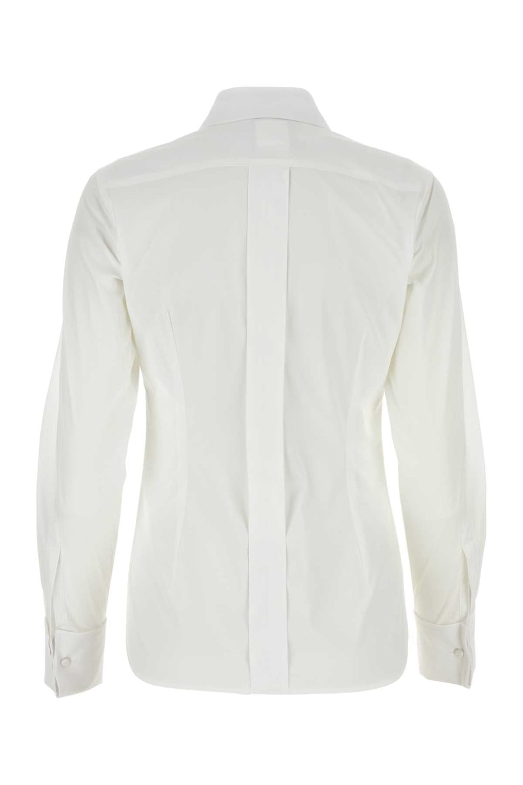 Max Mara Women White Stretch Poplin Shirt