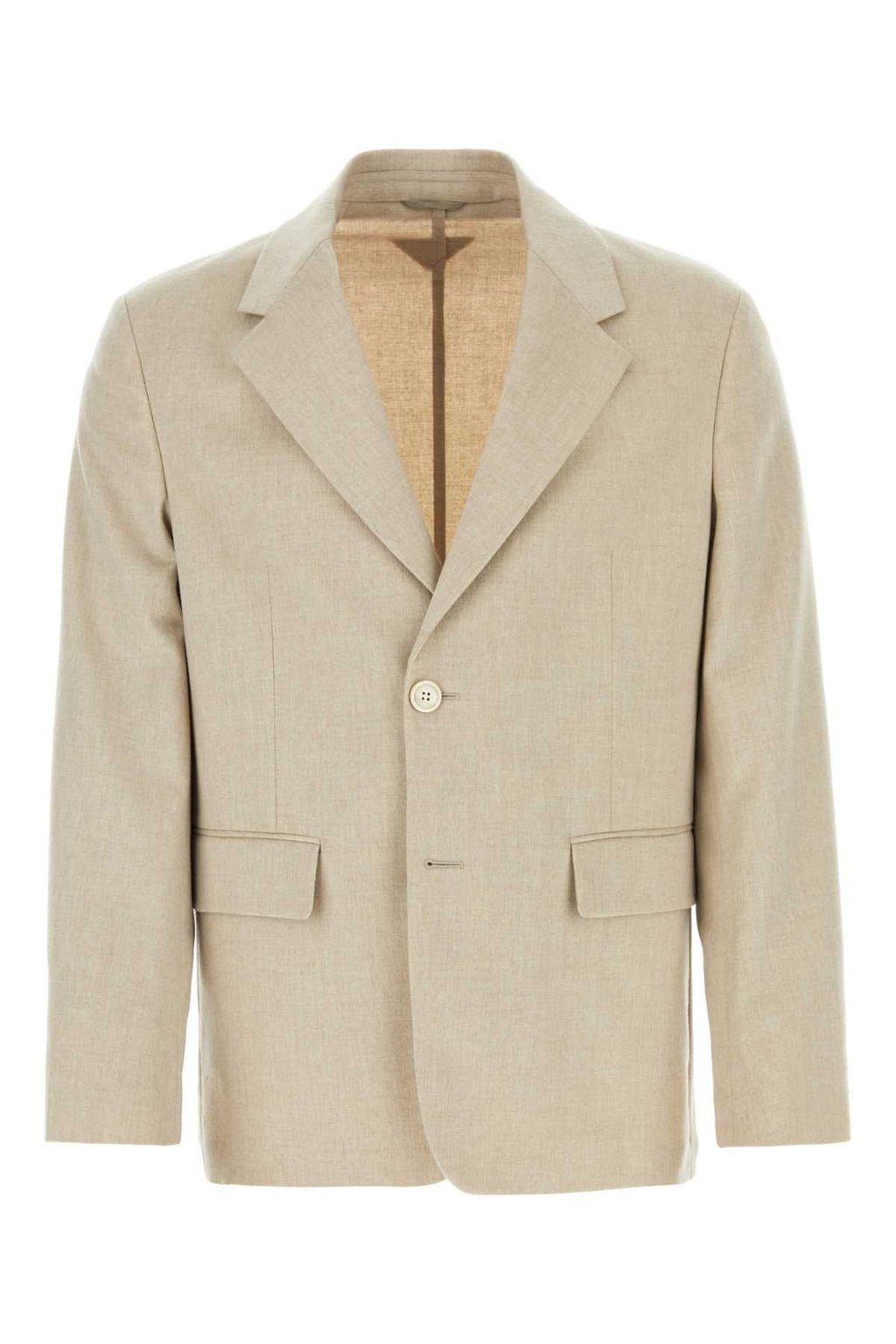 Prada Men Melange Sand Cashmere Blazer
