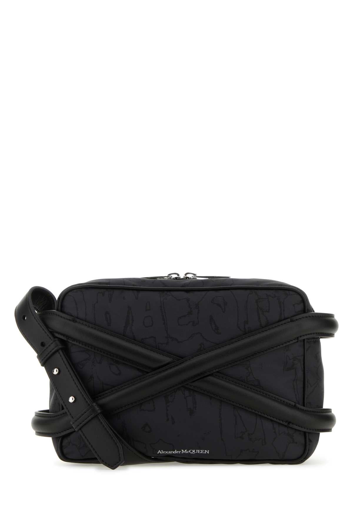 Alexander Mcqueen Men Black Nylon Harness Crossbody Bag