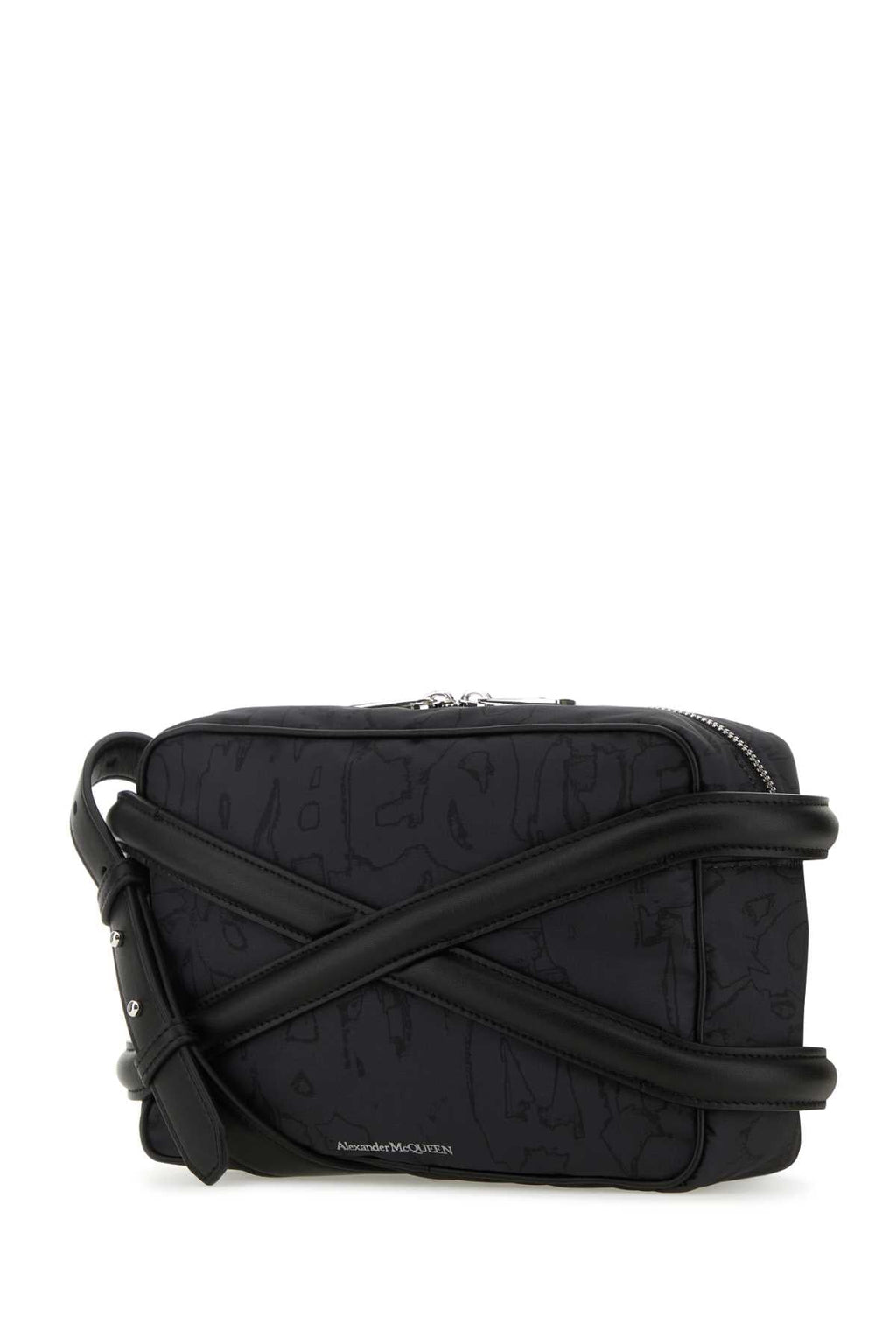 Alexander Mcqueen Men Black Nylon Harness Crossbody Bag