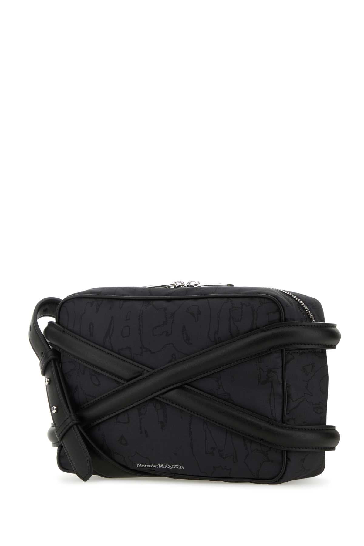 Alexander Mcqueen Men Black Nylon Harness Crossbody Bag